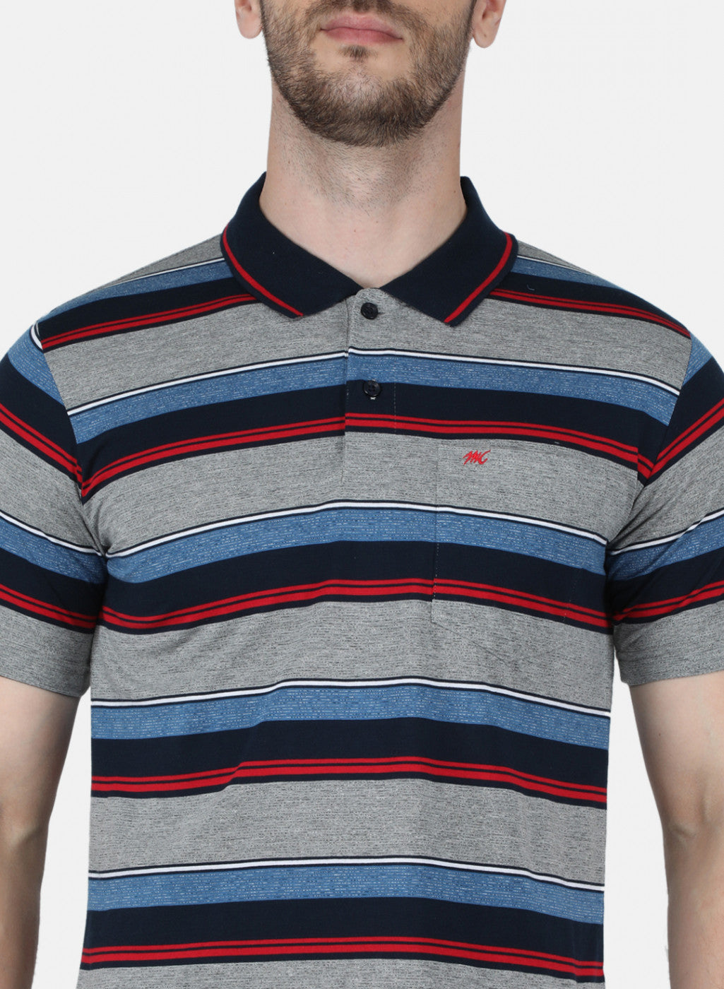 Men Blue Stripe T-Shirt