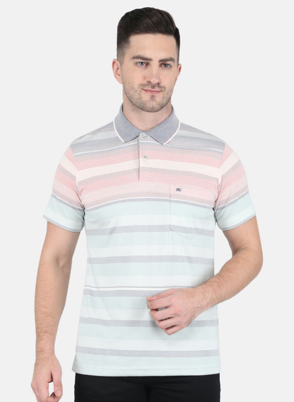 Men Pink Solid T-Shirt