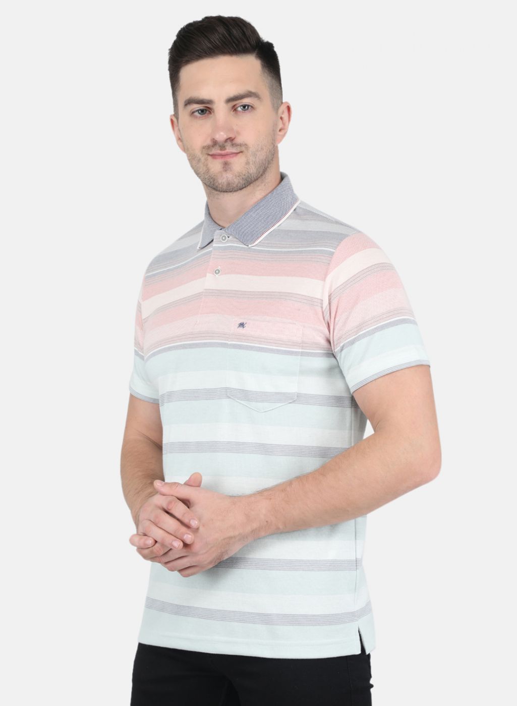 Men Pink Solid T-Shirt