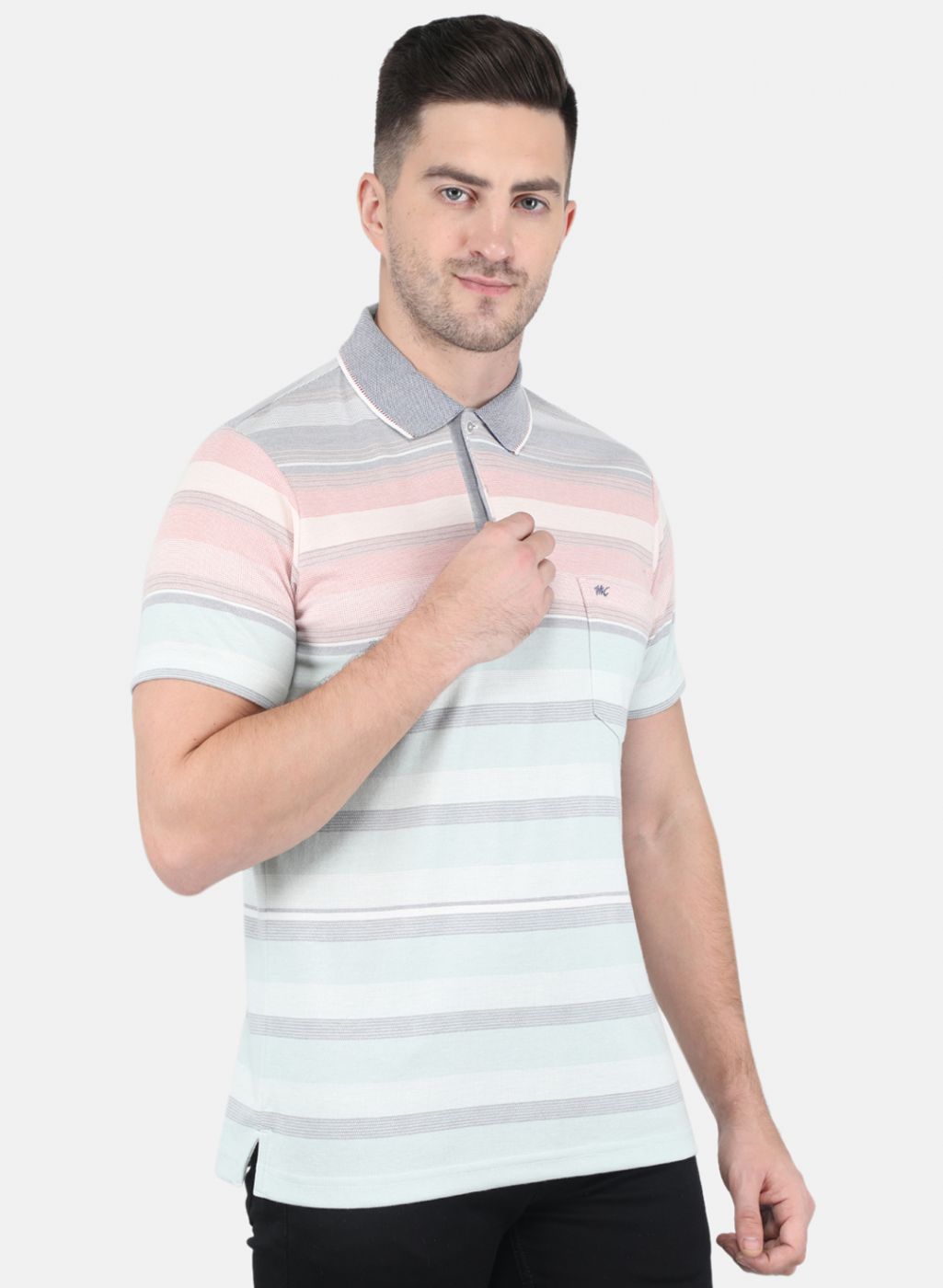 Men Pink Solid T-Shirt