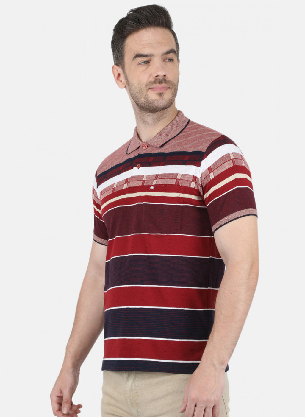 Men Maroon Solid T-Shirt