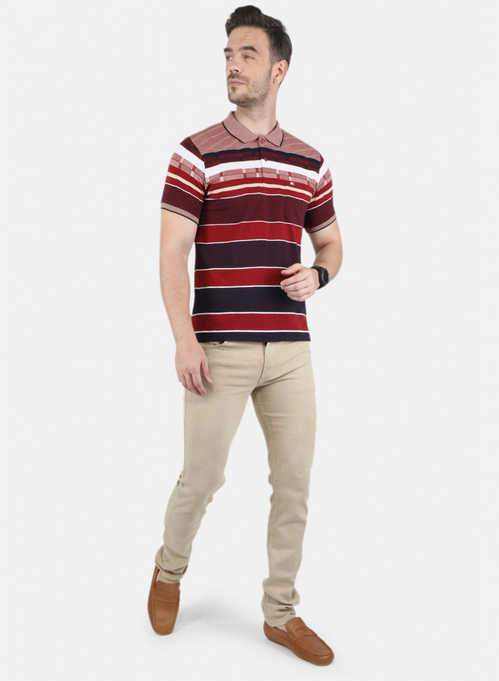 Men Maroon Solid T-Shirt