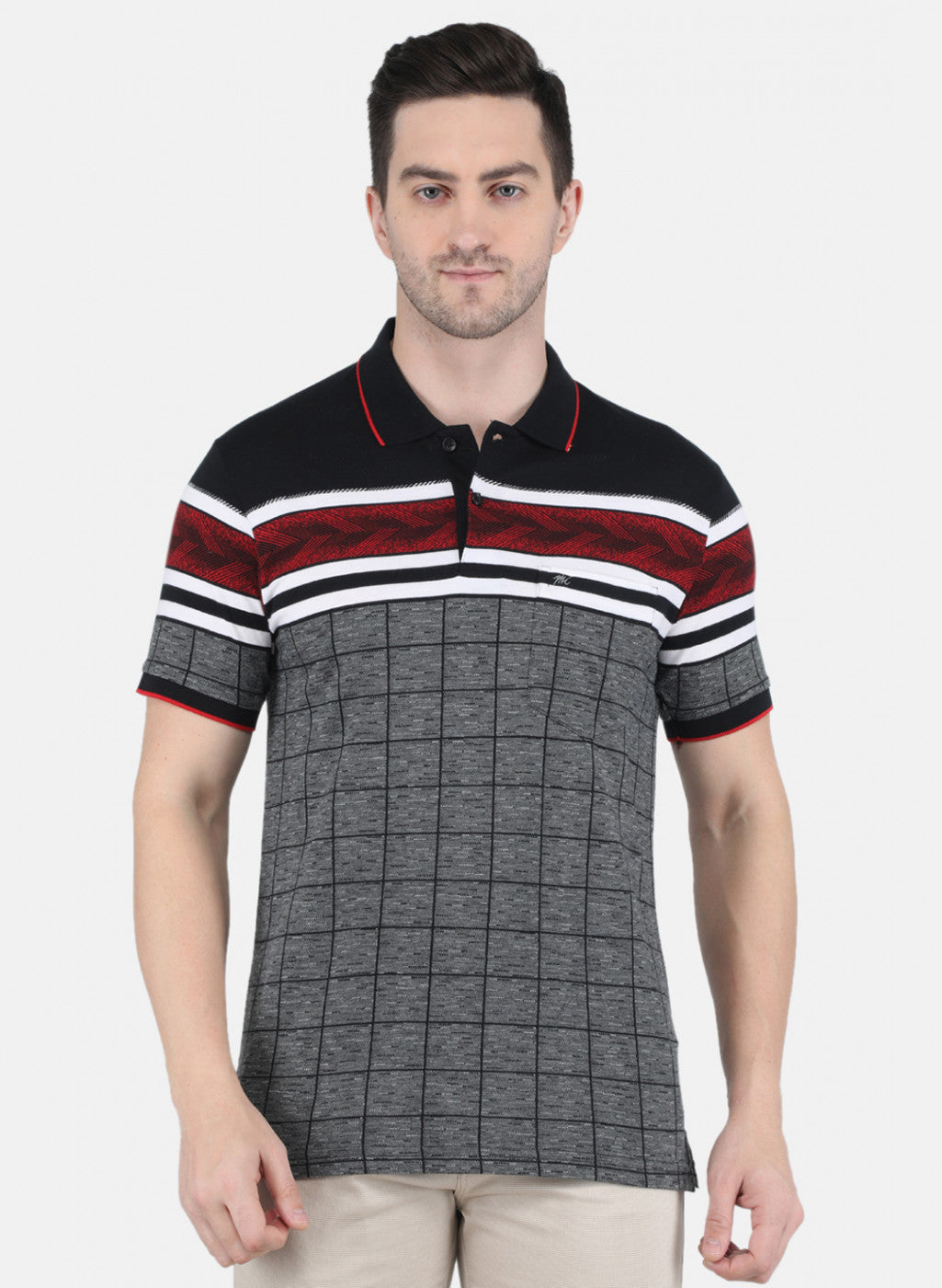 Men Black Stripe T-Shirt