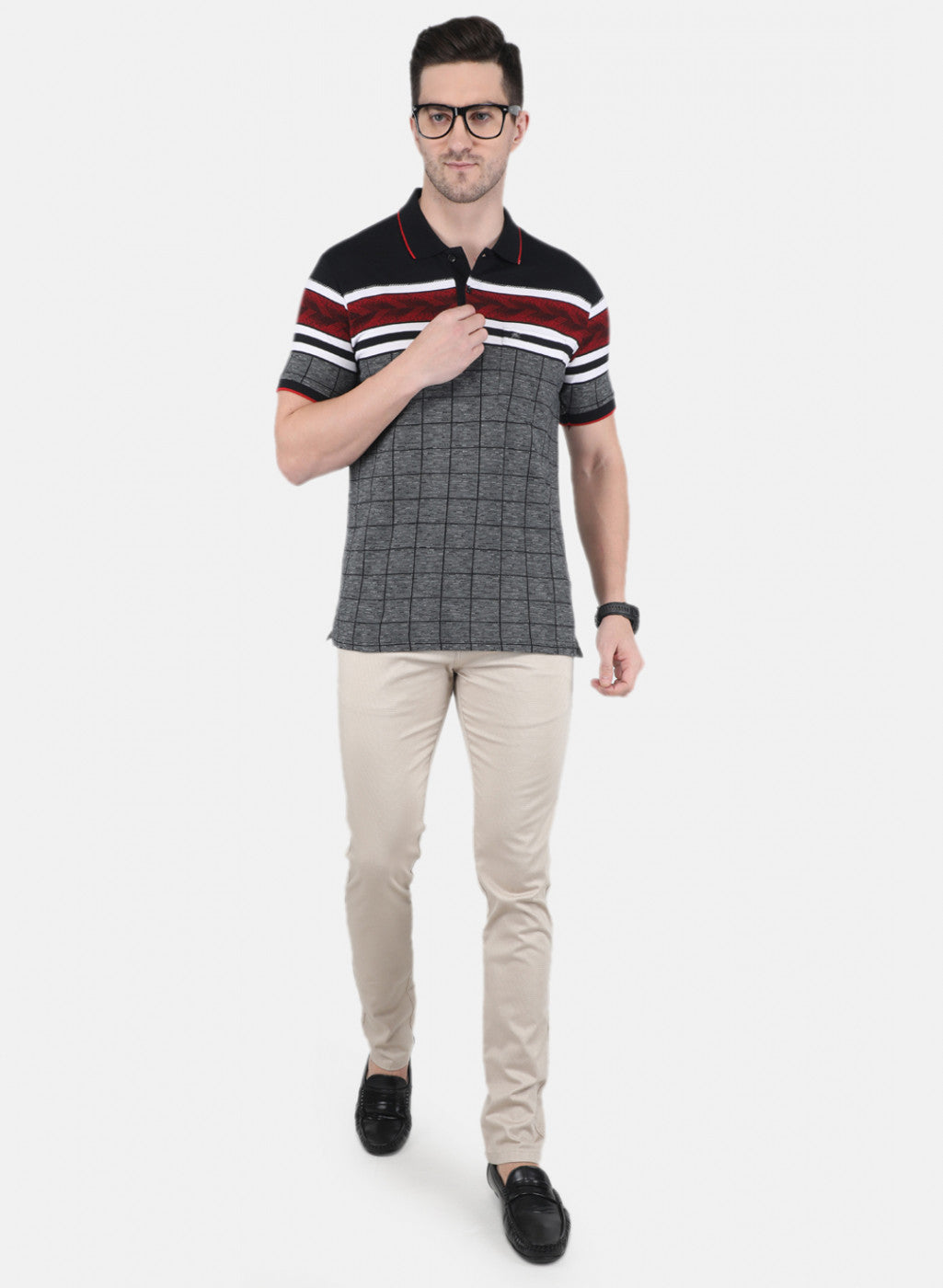 Men Black Stripe T-Shirt