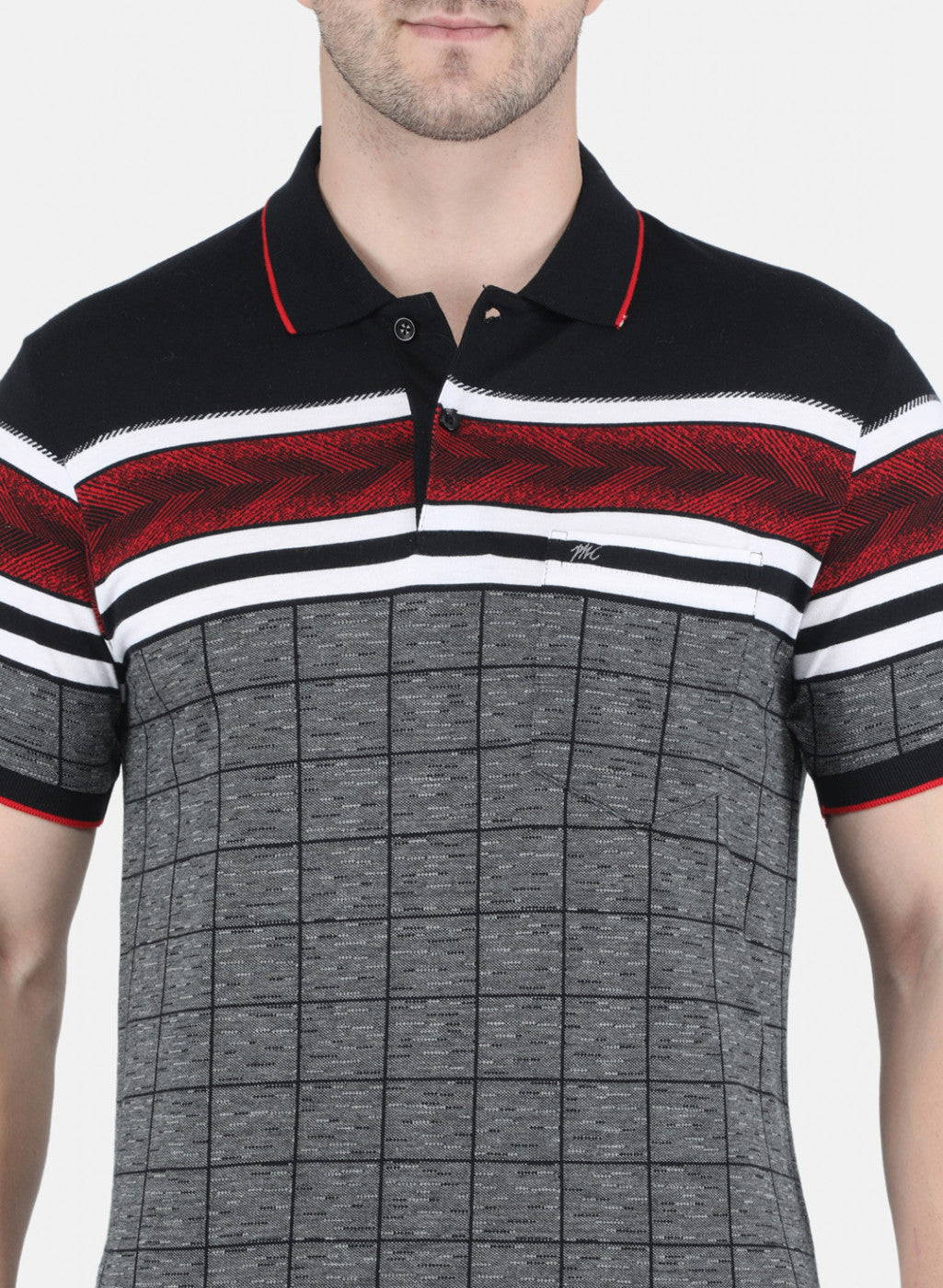 Men Black Stripe T-Shirt