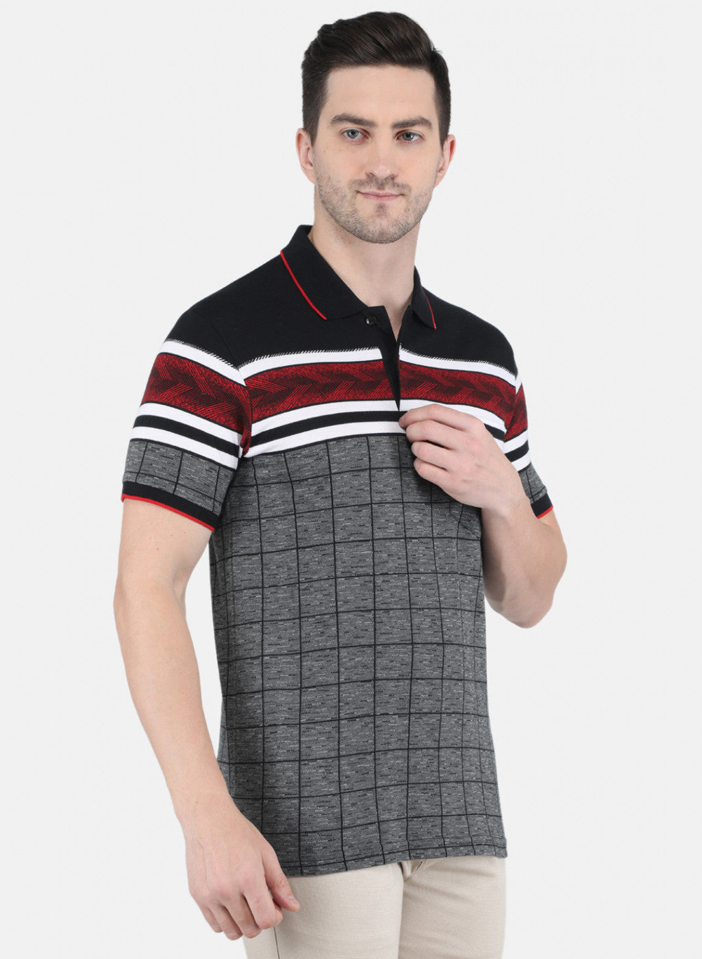 Men Black Stripe T-Shirt