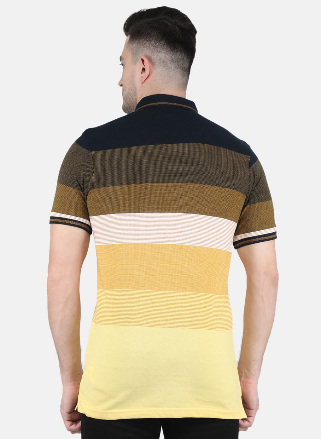 Men Mustard Stripe T-Shirt