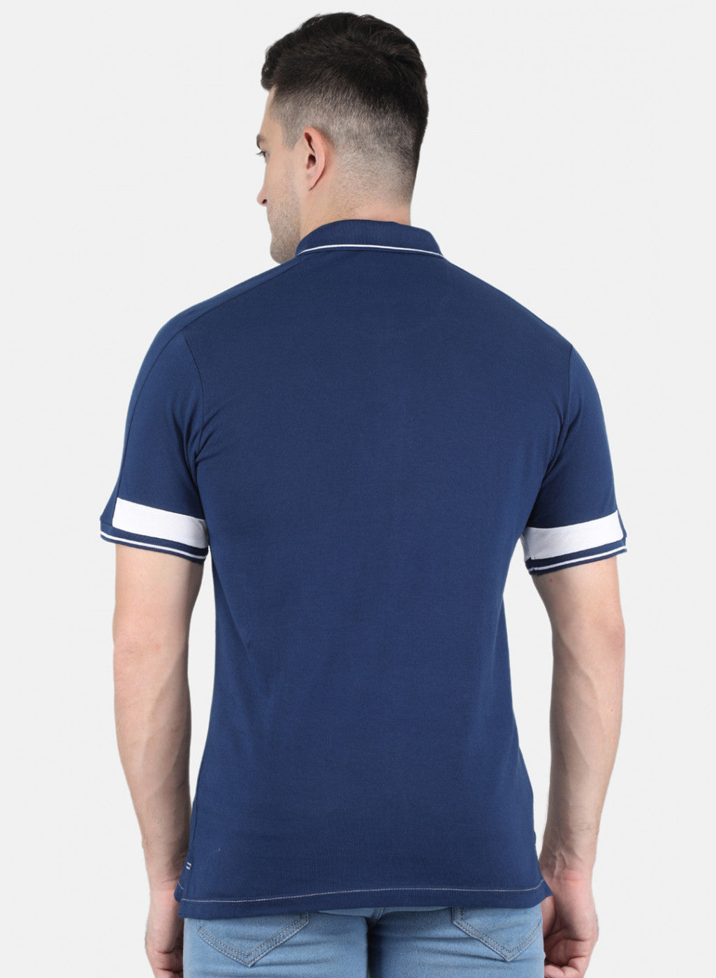 Men Blue Stripe T-Shirt