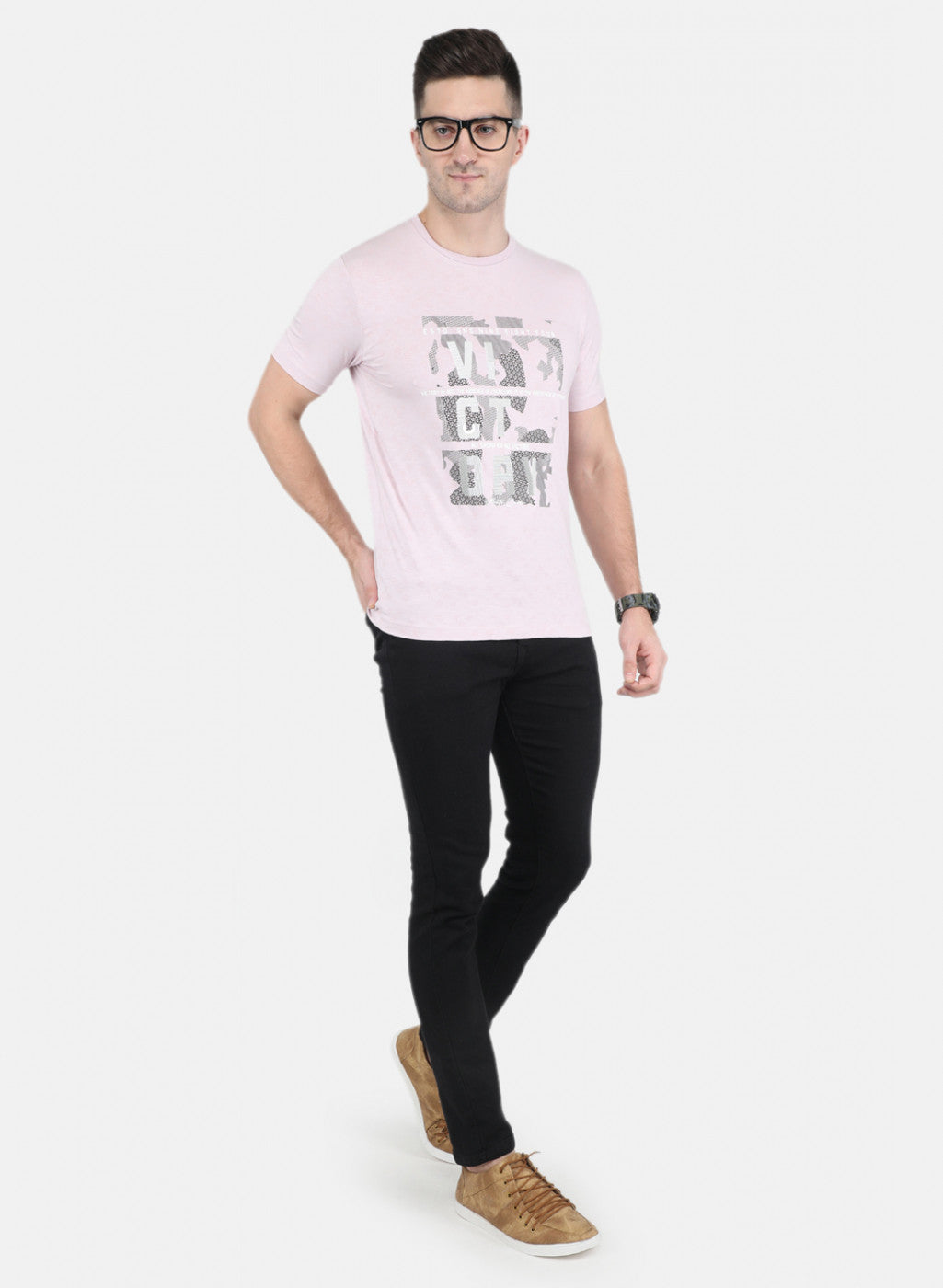 Men Purple Printed T-Shirt