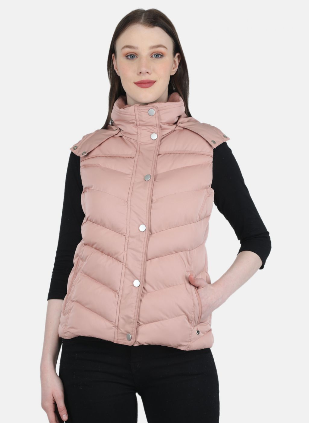 Women Pink Solid Jacket