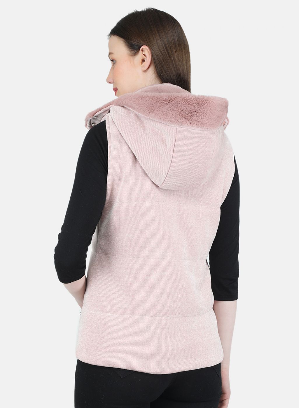 Women Pink Solid Jacket