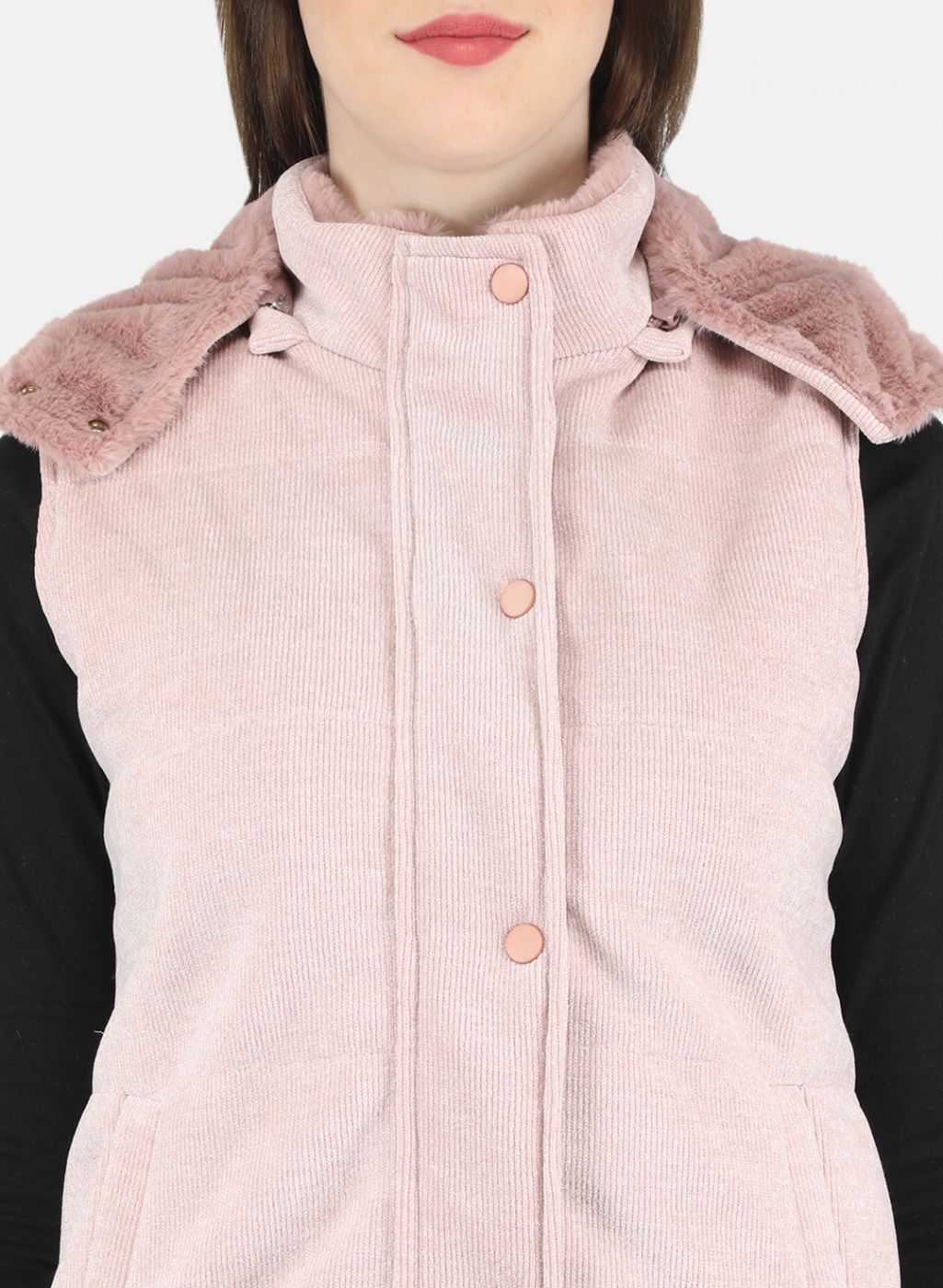 Women Pink Solid Jacket