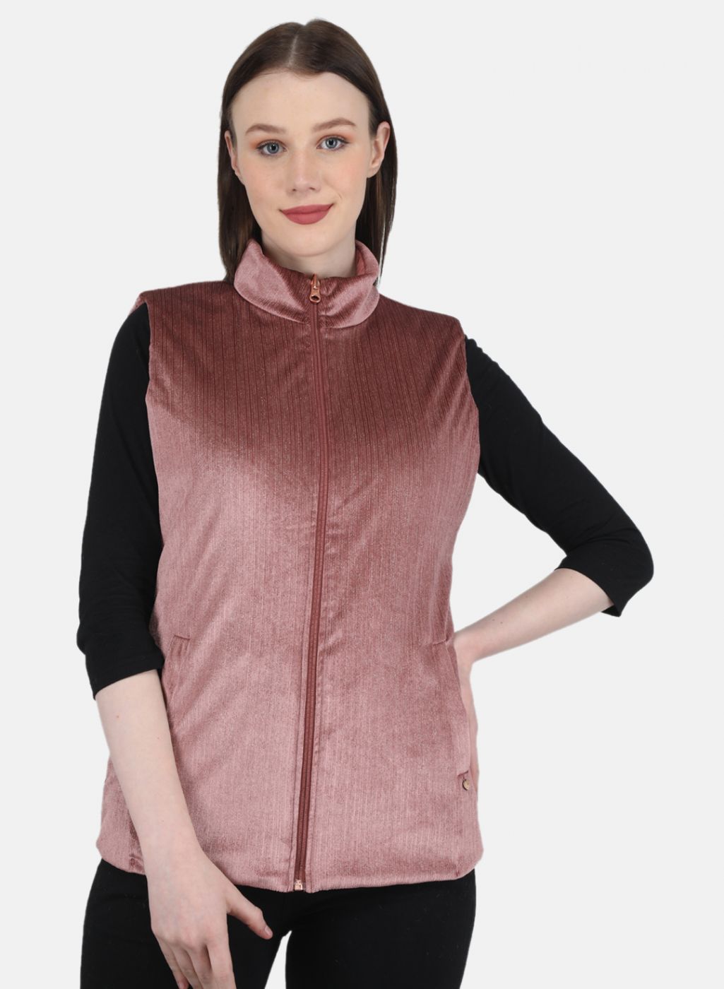 Women Pink Stripe Jacket