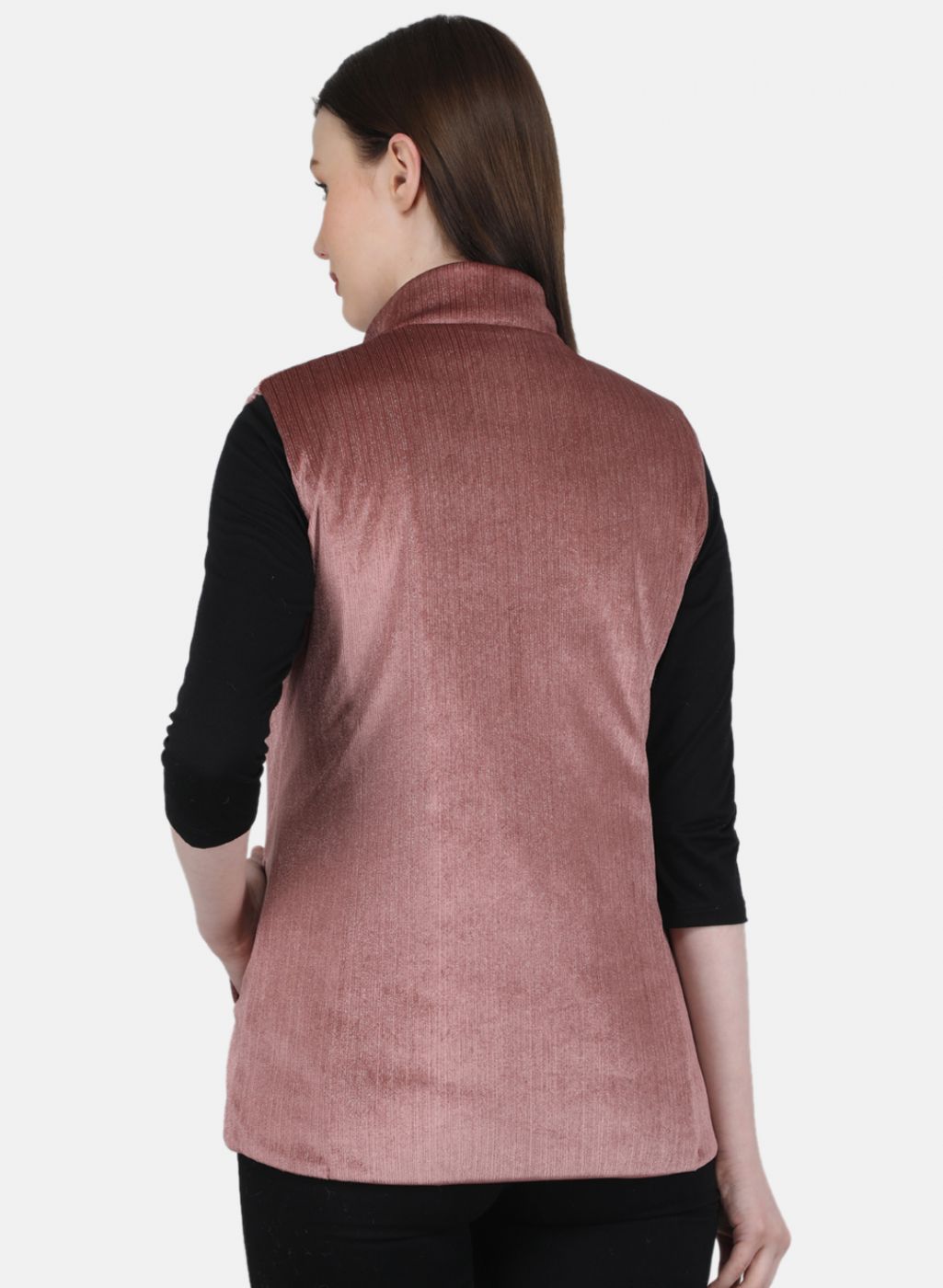 Women Pink Stripe Jacket