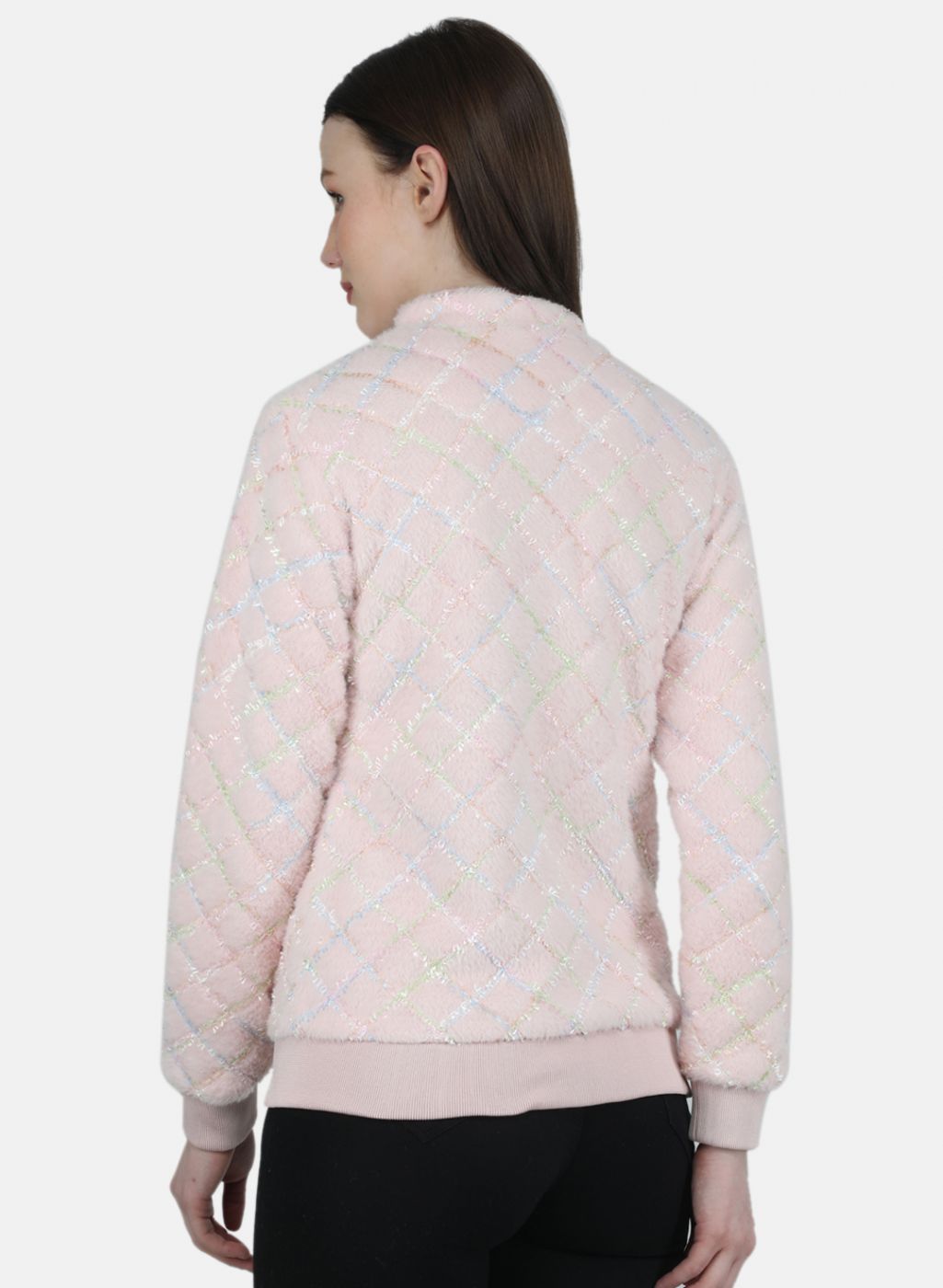 Women Pink Solid Jacket