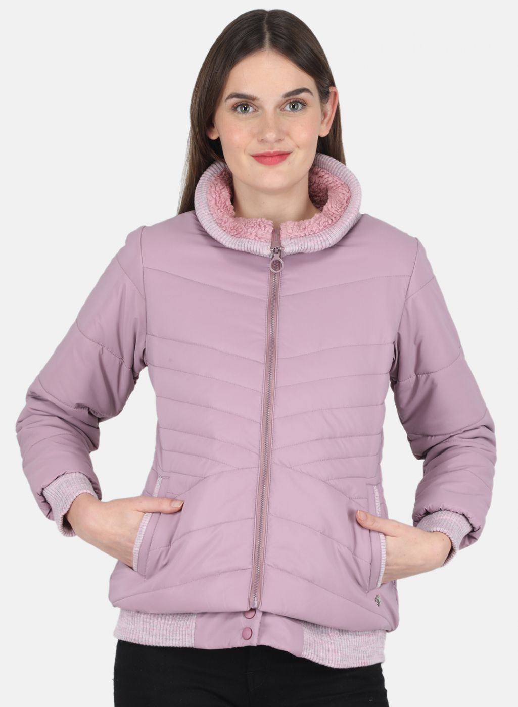 Women Purple Stripe Jacket