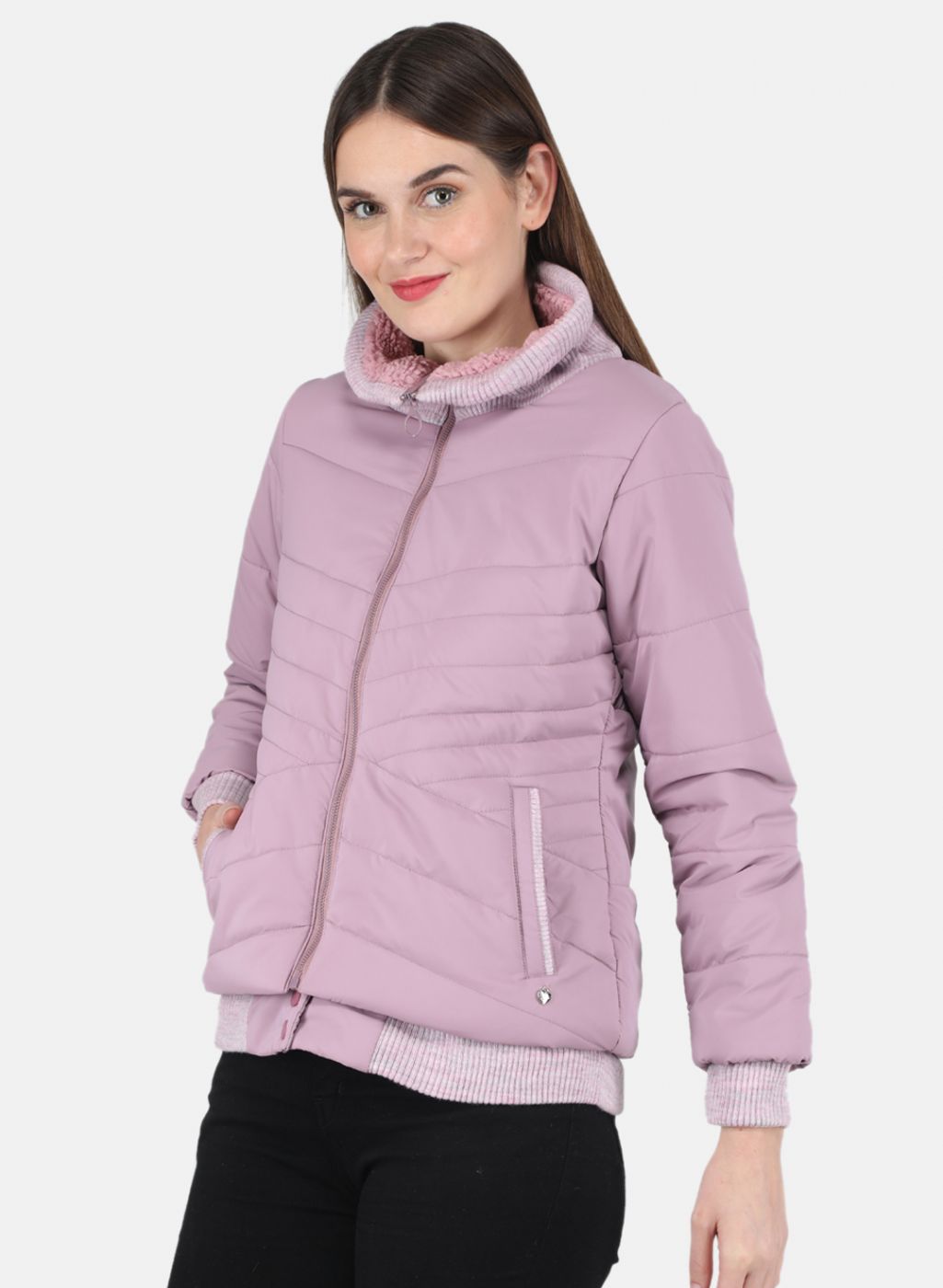 Women Purple Stripe Jacket