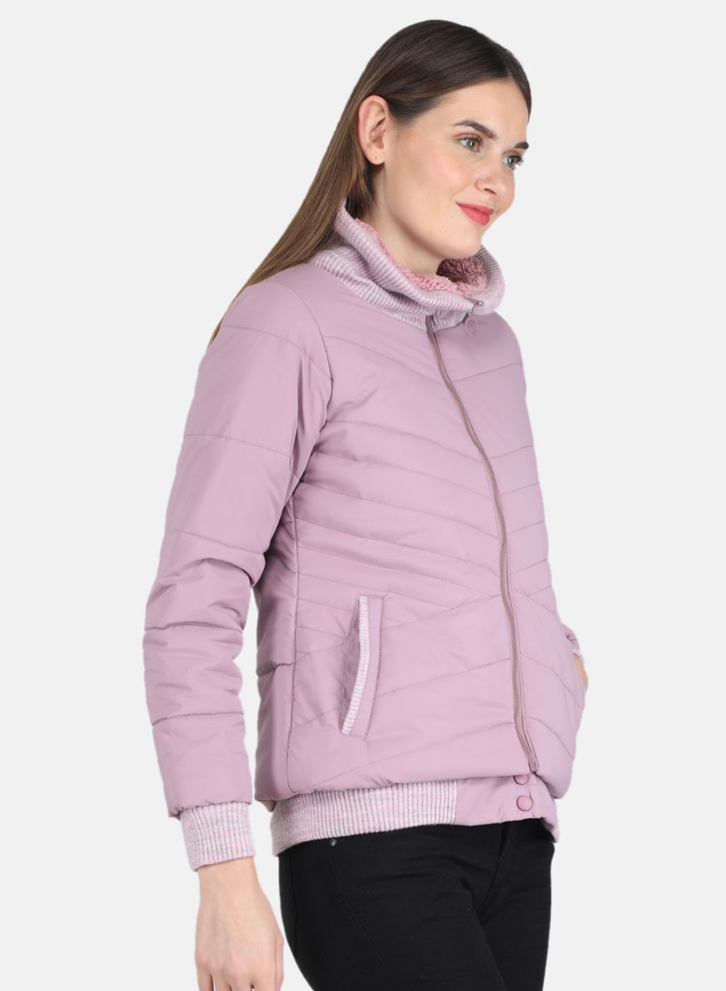 Women Purple Stripe Jacket