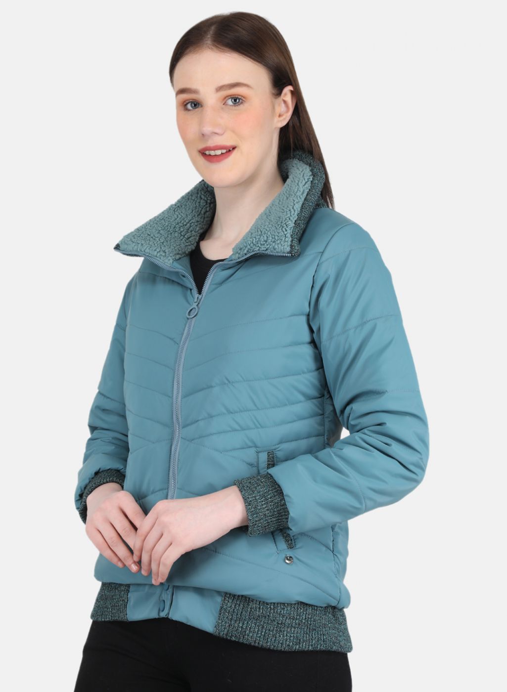 Women Blue Stripe Jacket