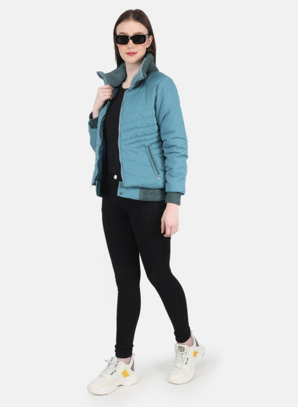 Women Blue Stripe Jacket