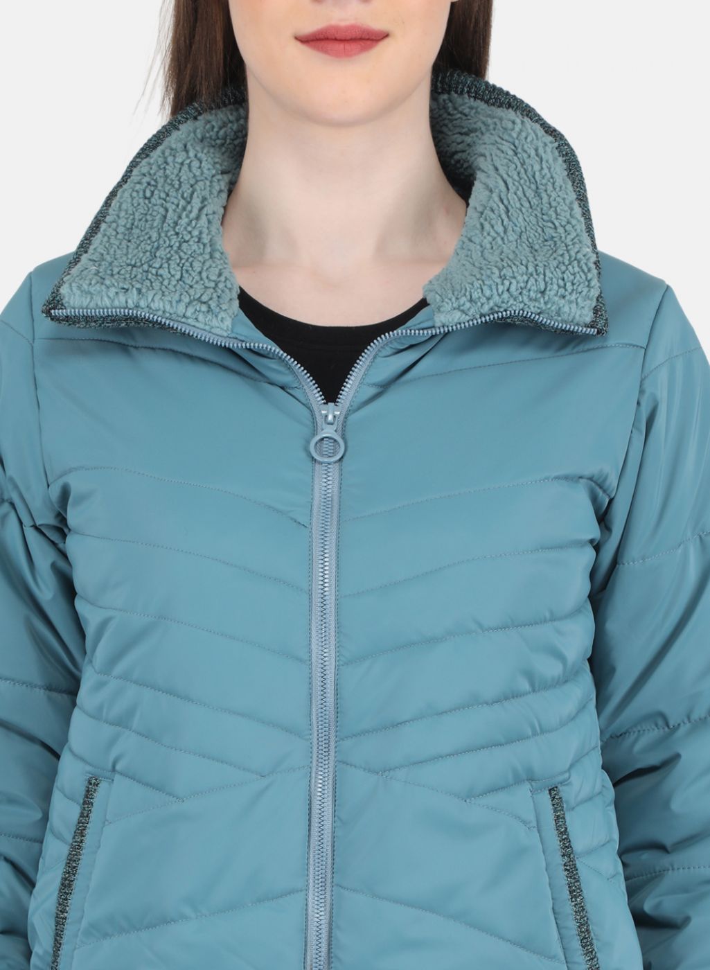 Women Blue Stripe Jacket