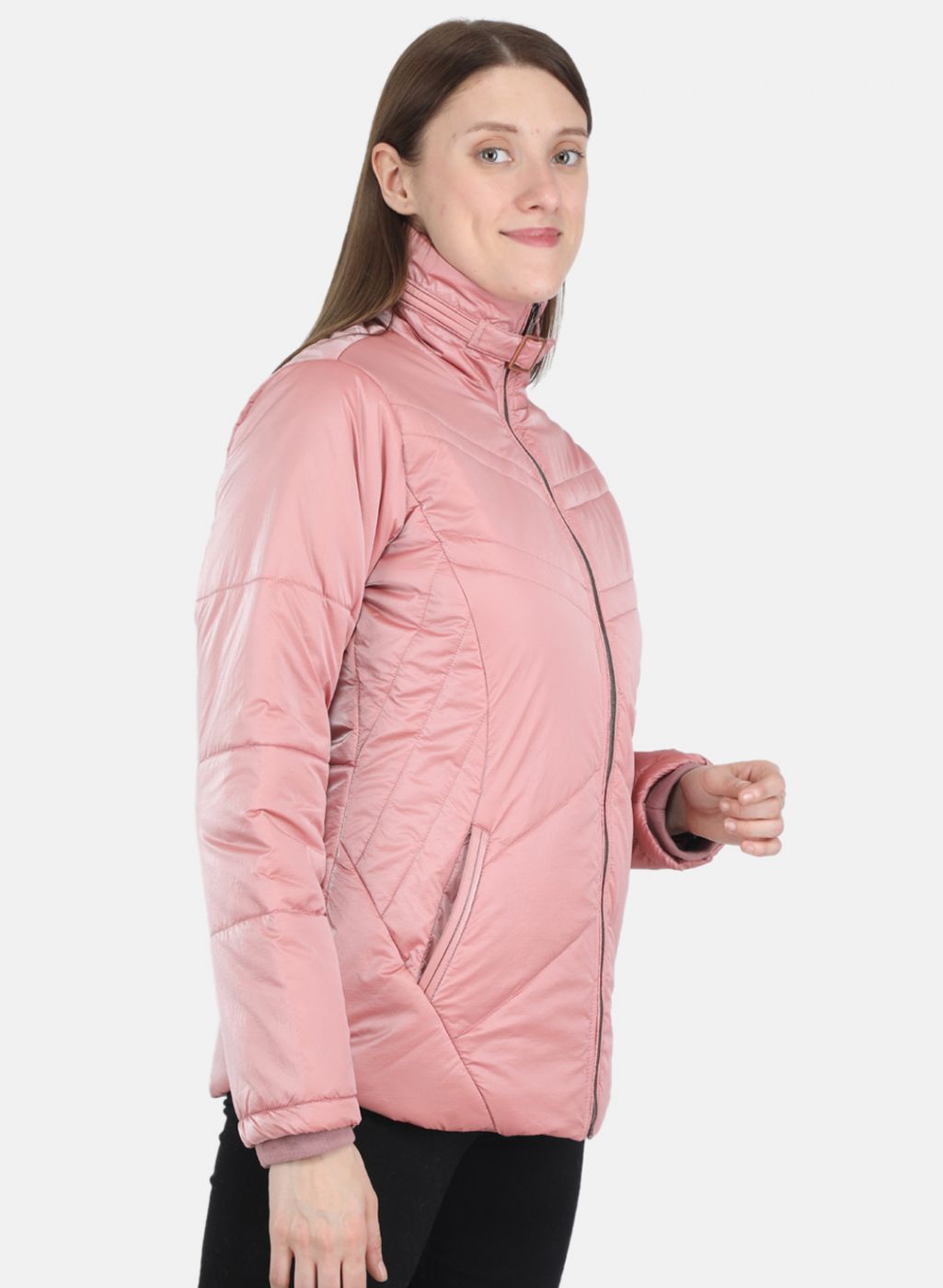 Women Pink Printed Jacket