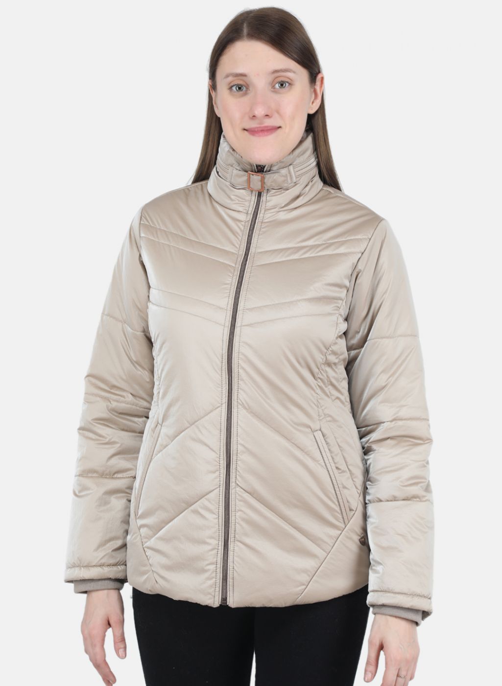 Women Beige Printed Jacket