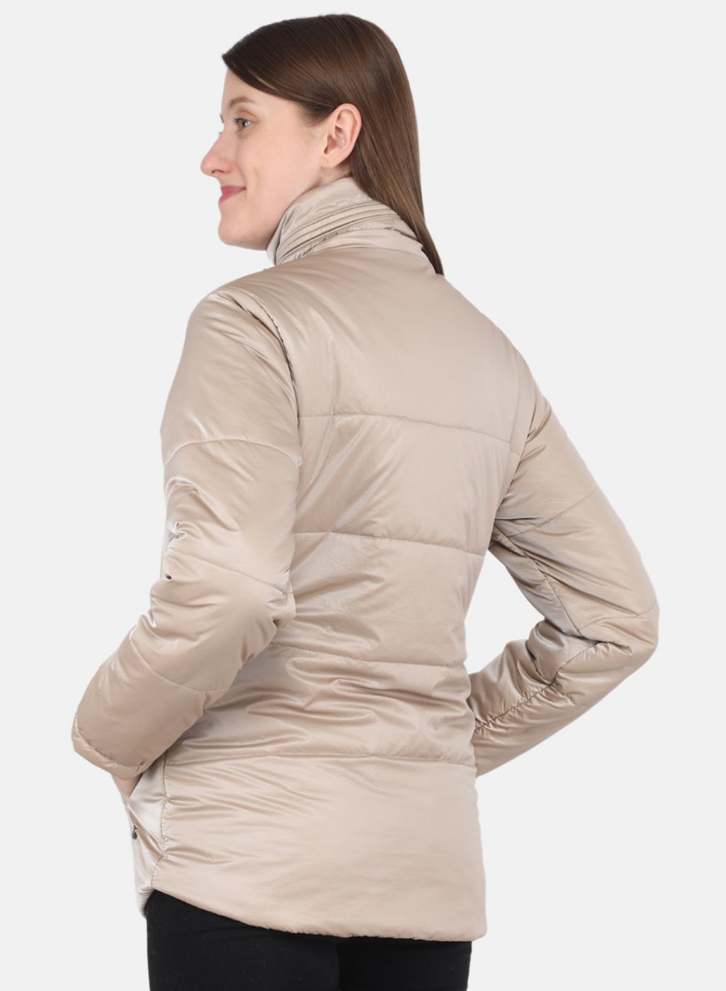 Women Beige Printed Jacket