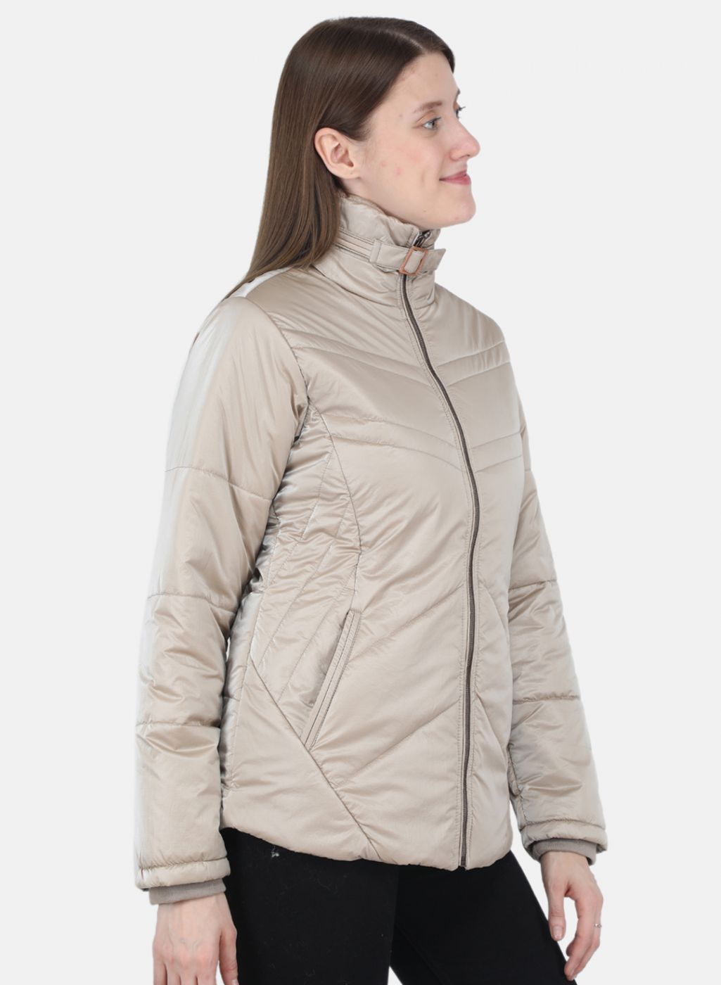 Women Beige Printed Jacket