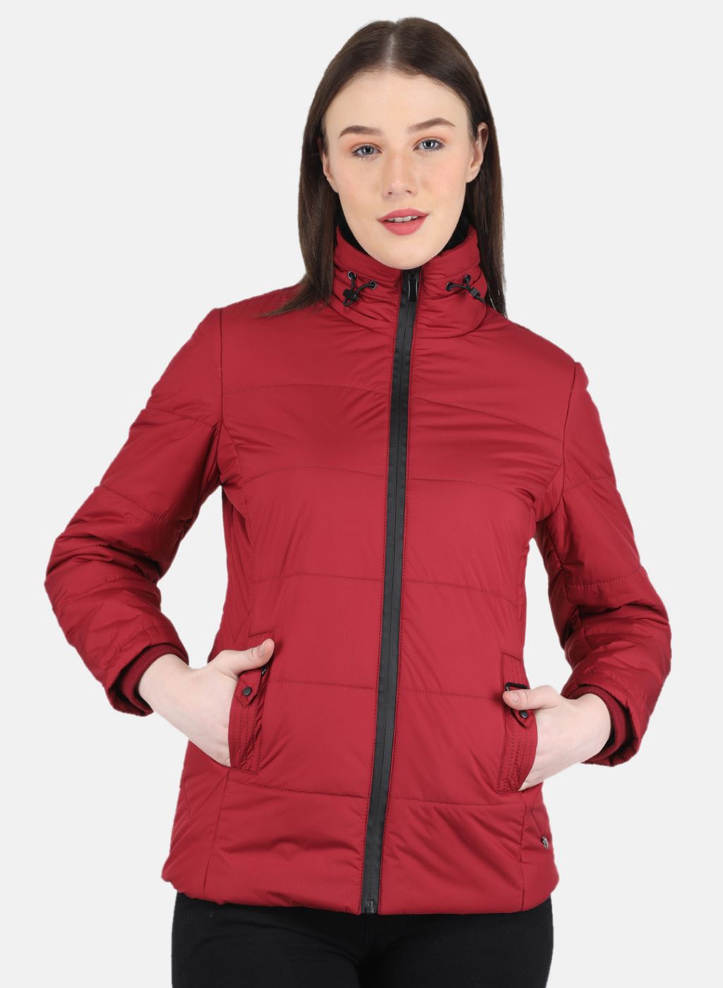 Women Red Solid Jacket