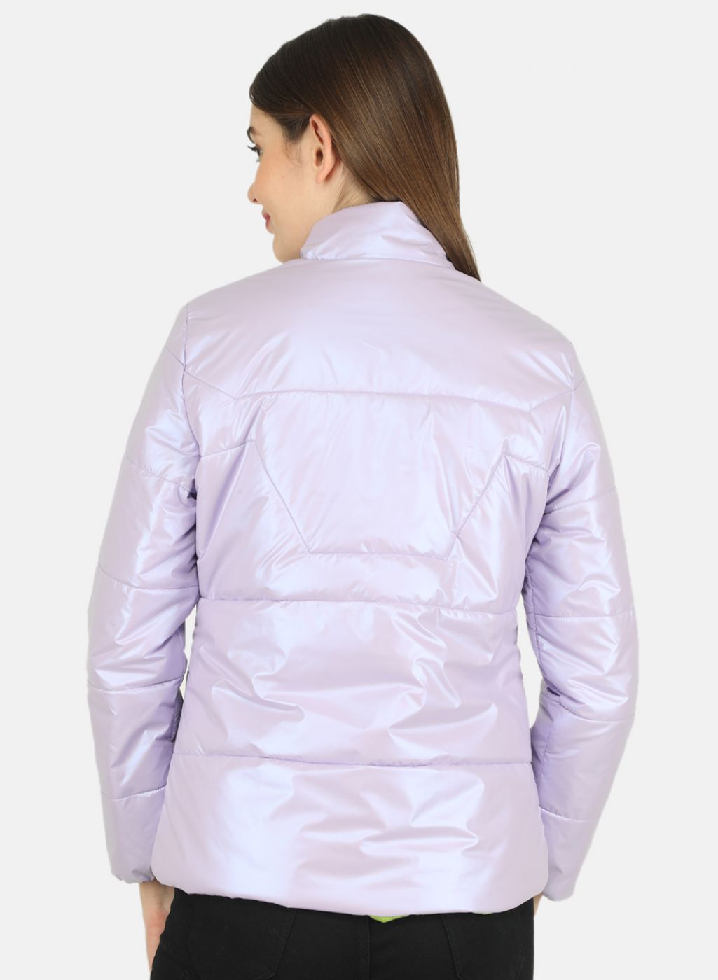 Women Purple Solid Jacket