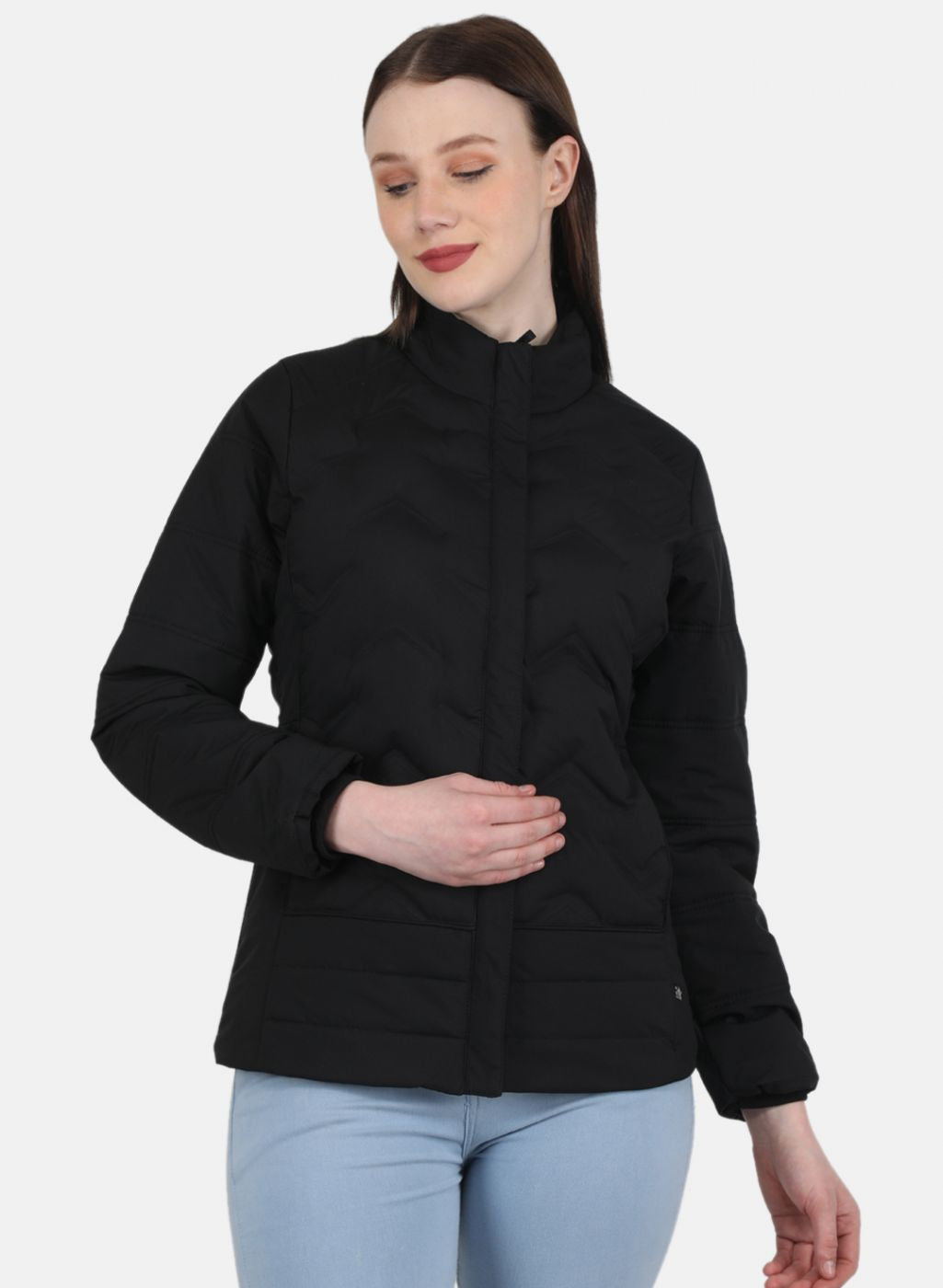 Women Black Solid Jacket