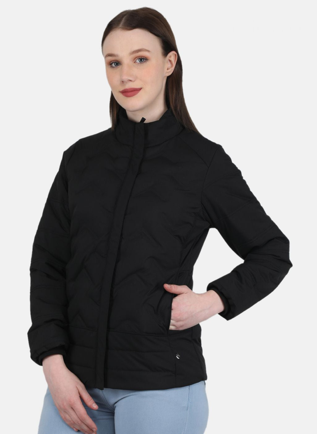 Women Black Solid Jacket