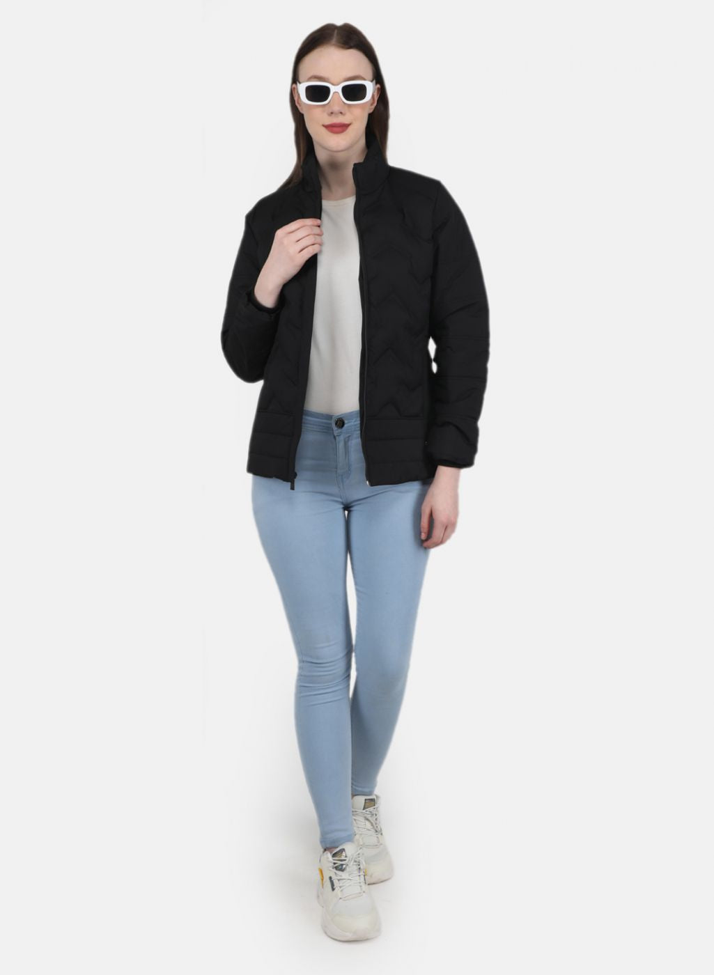 Women Black Solid Jacket