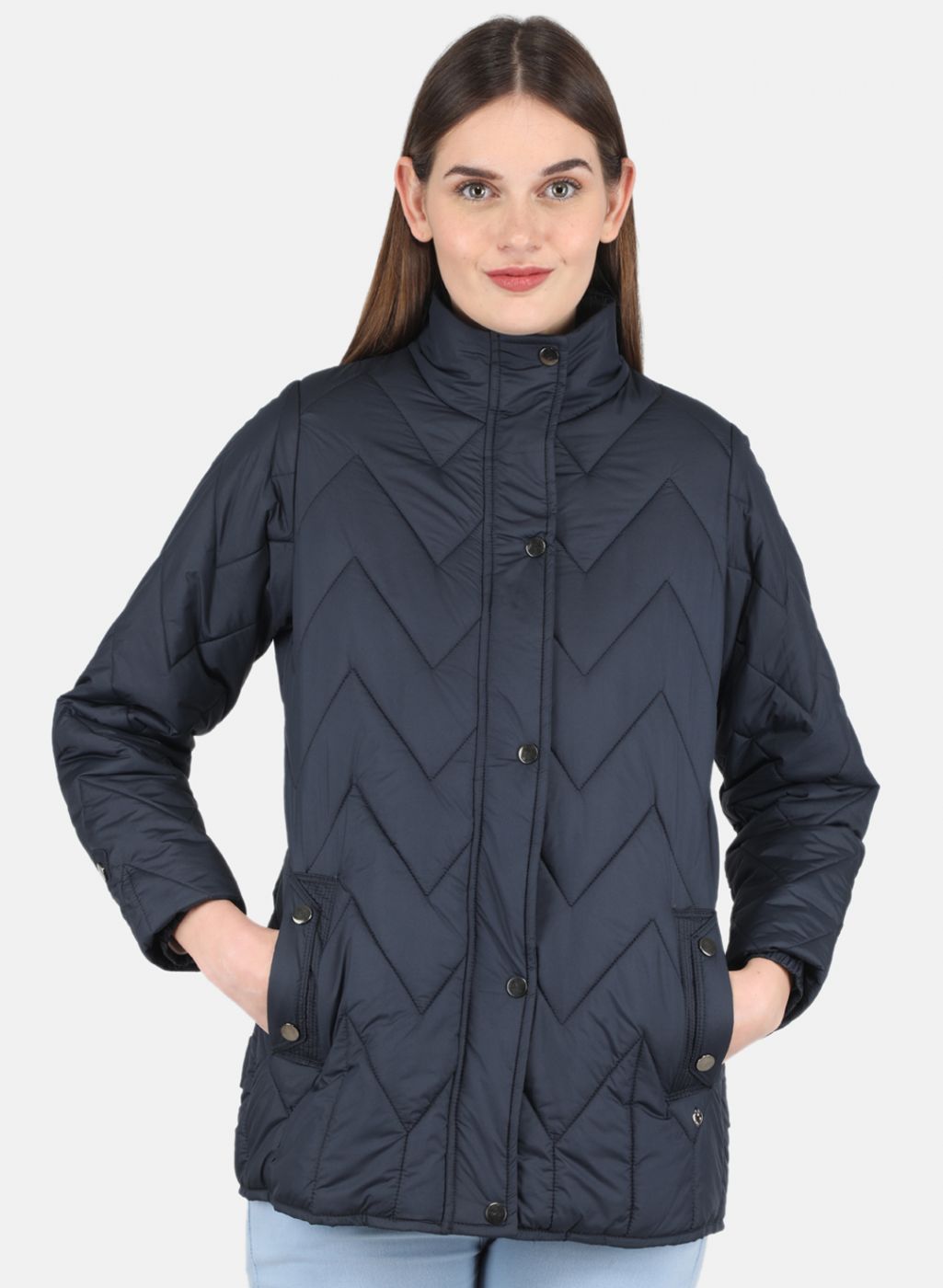 Women NAvy Blue Stripe Jacket