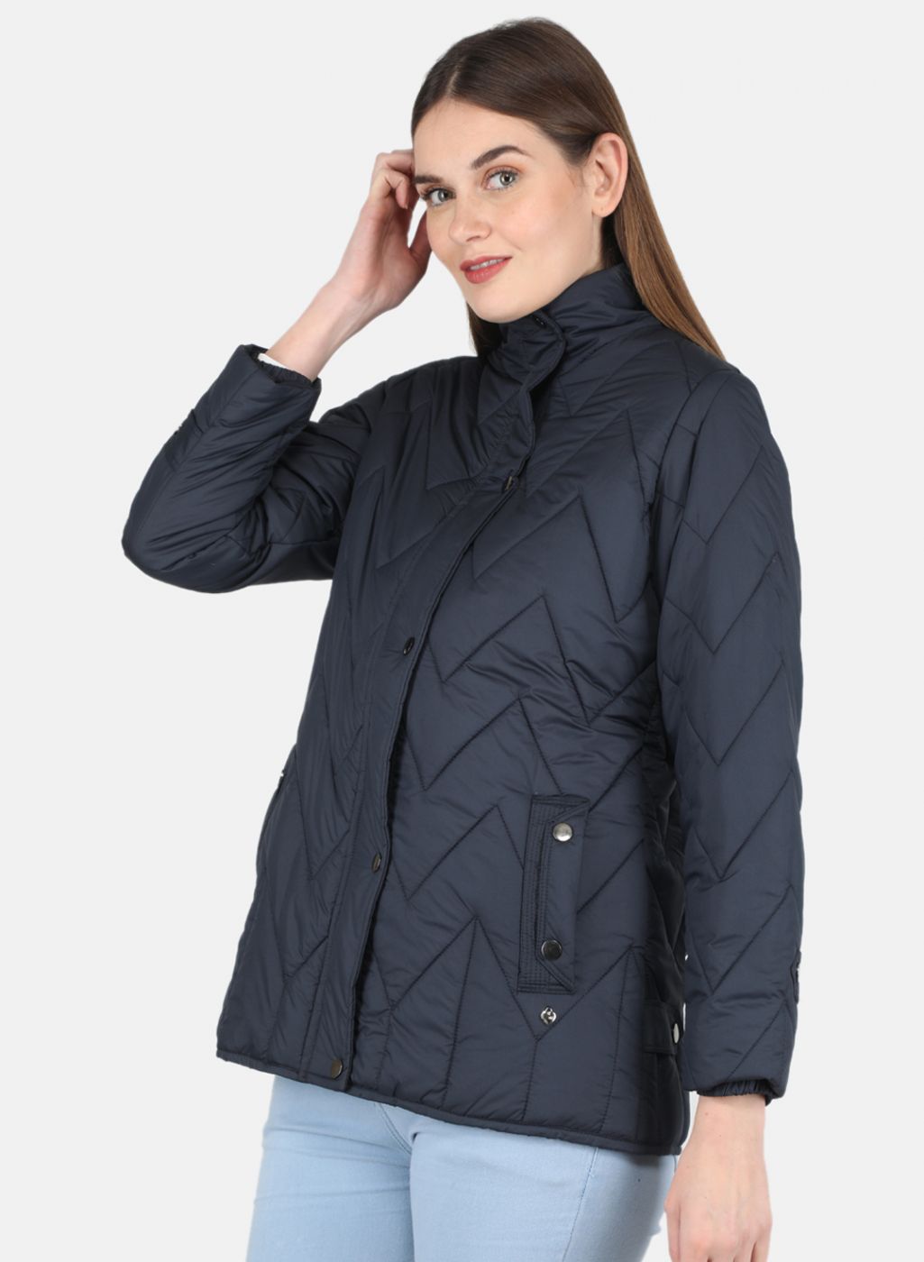 Women NAvy Blue Stripe Jacket