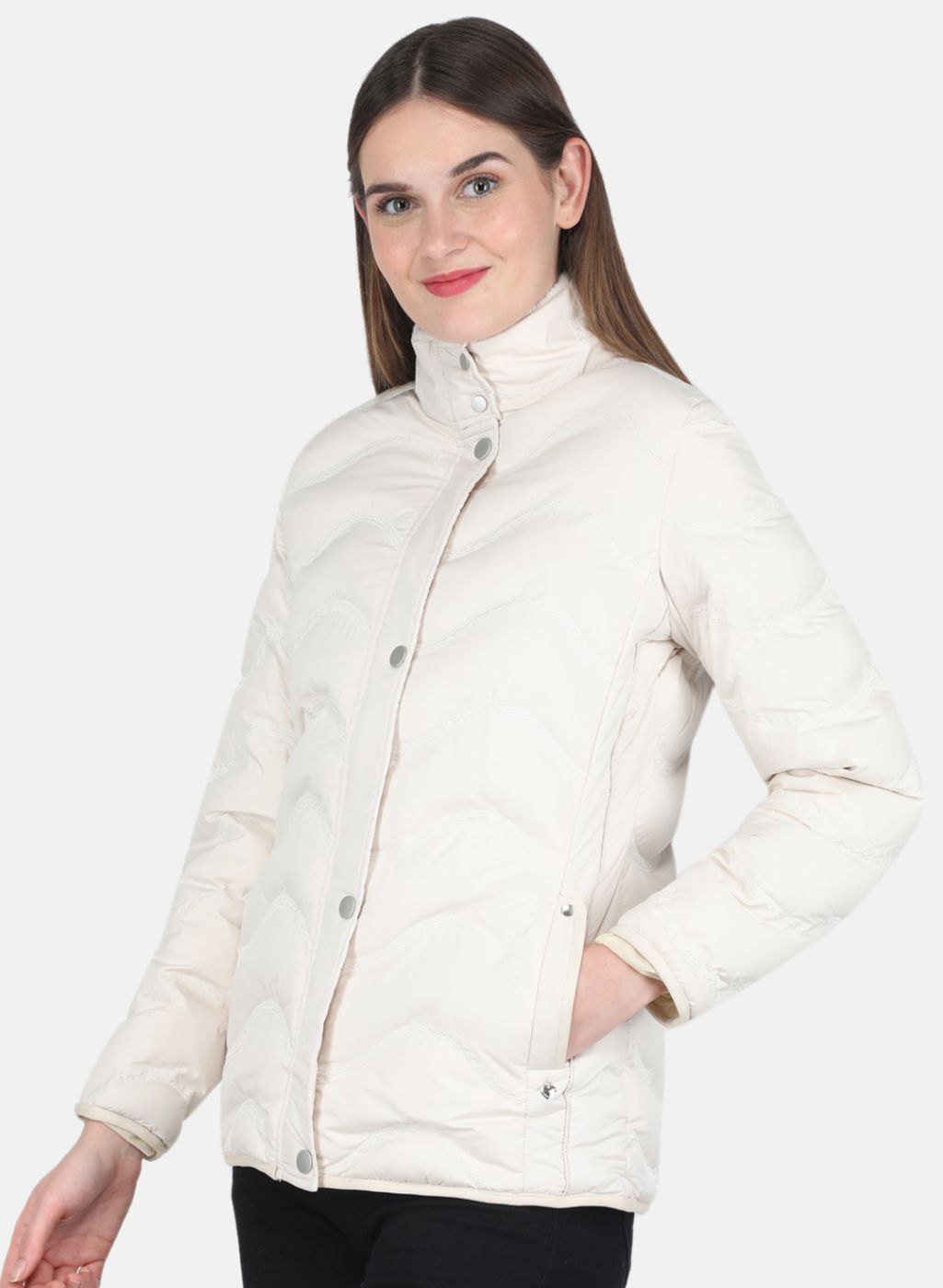 Women Beige Embroidered Jacket