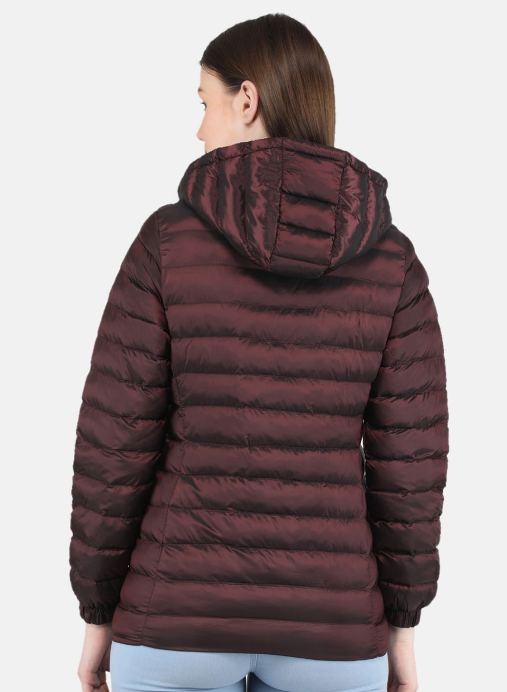 Women Maroon Puffer Jacket