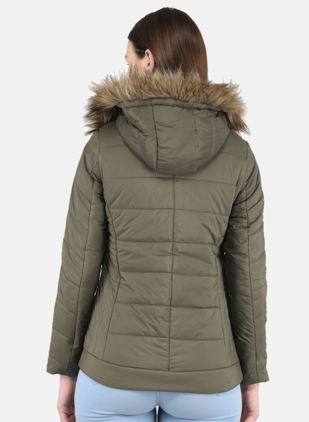 Women Olive Solid Jacket