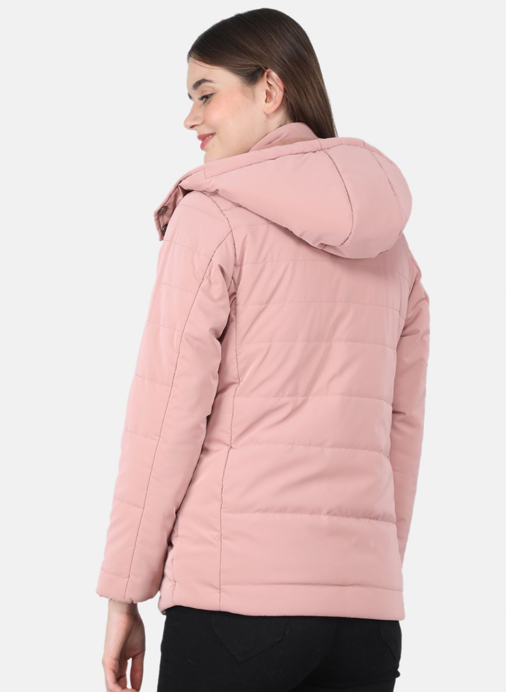 Women Pink Solid Jacket