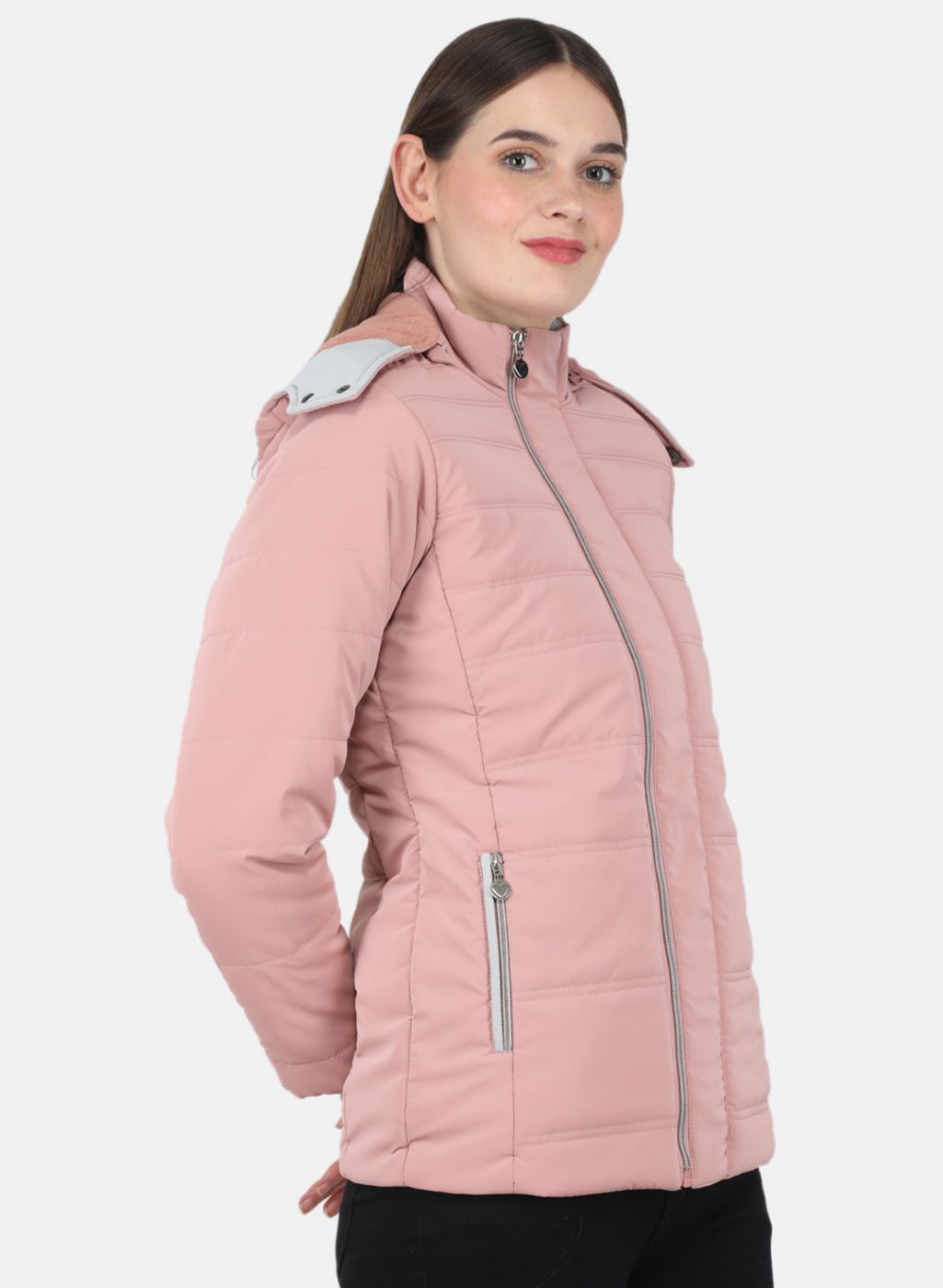 Women Pink Solid Jacket