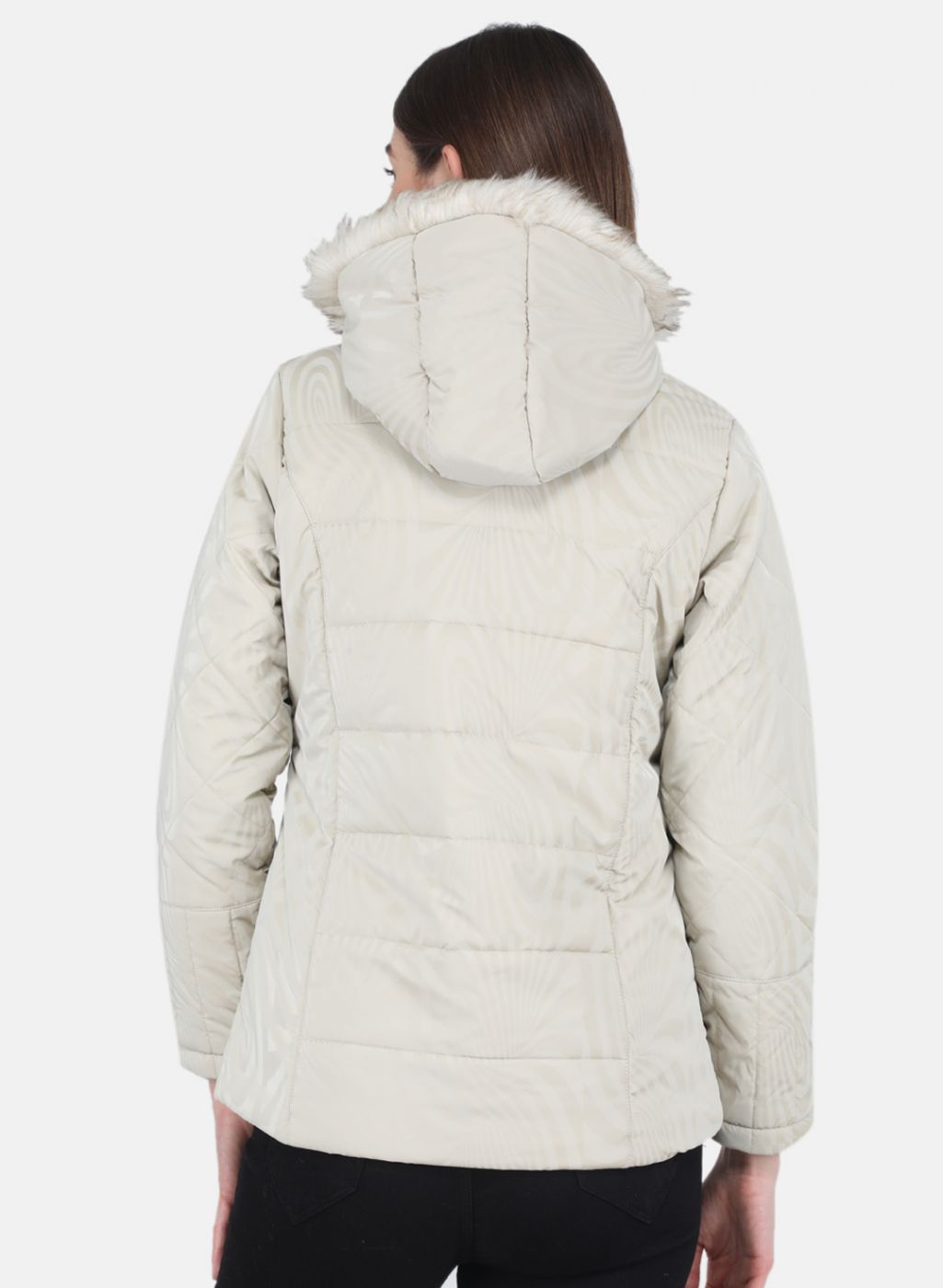 Women Beige Printed Jacket