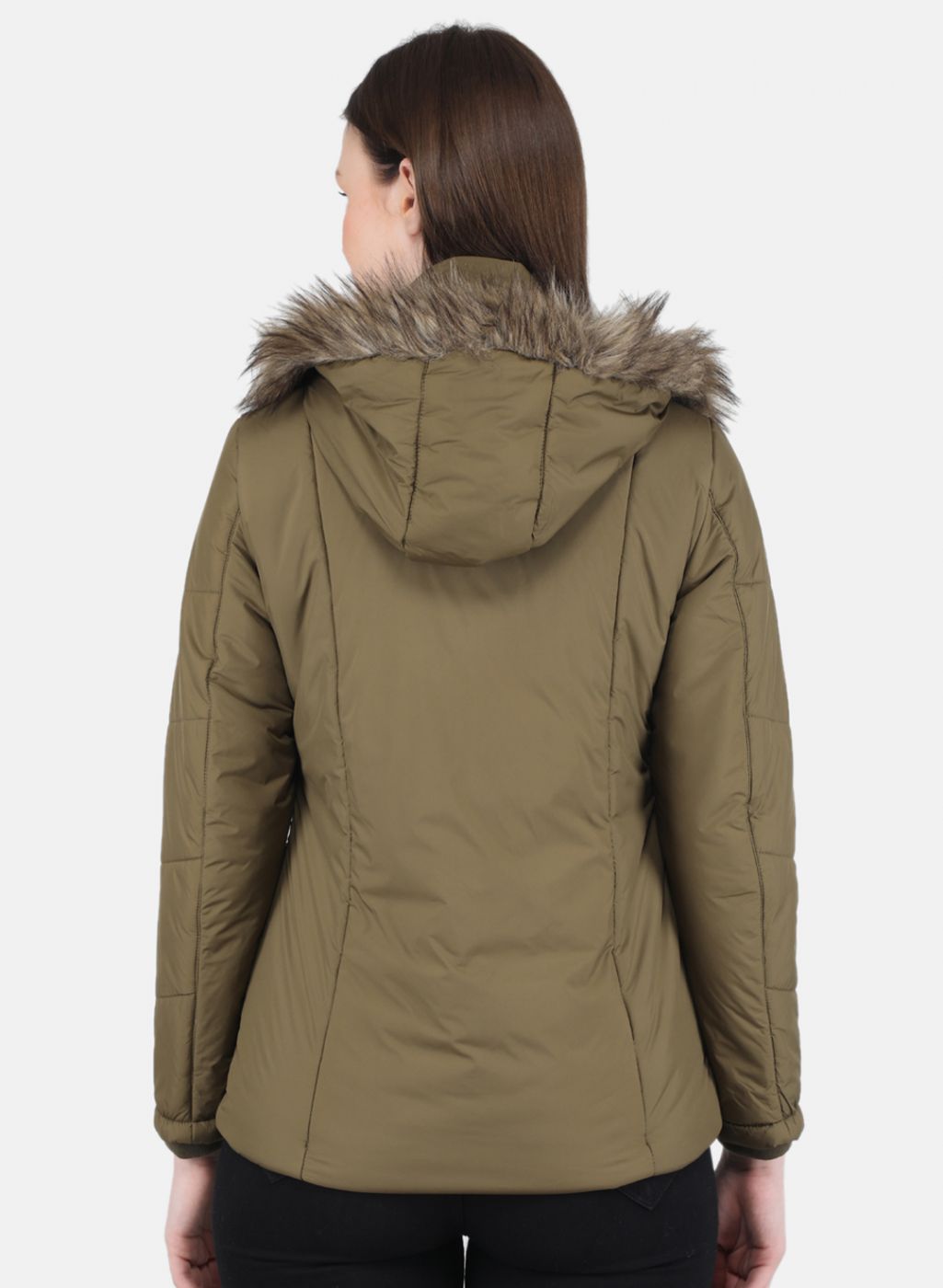 Women Olive Solid Jacket