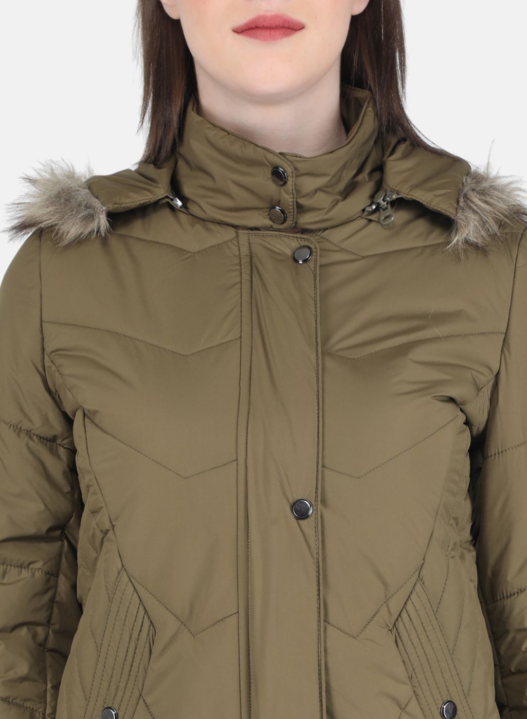Women Olive Solid Jacket