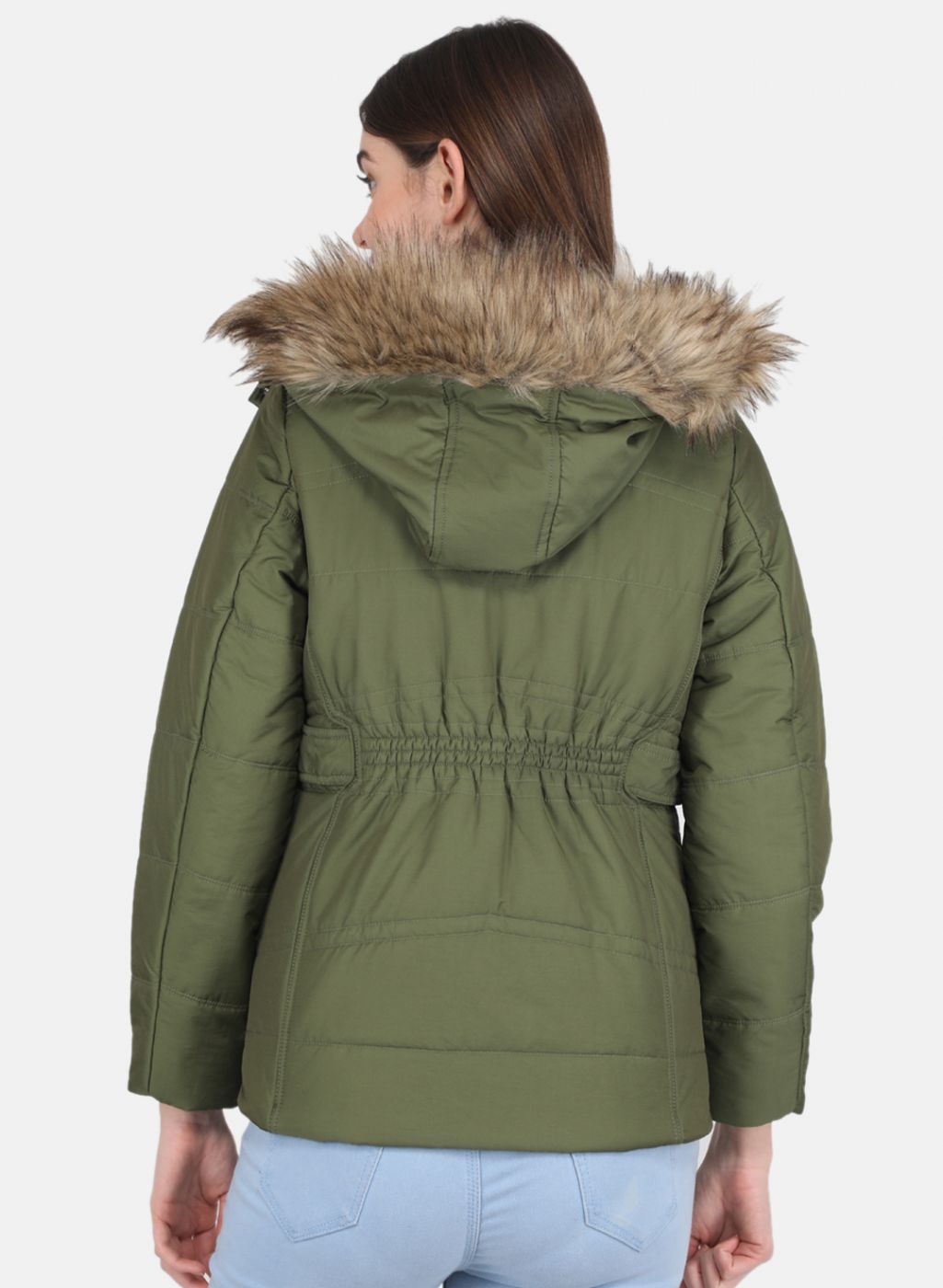 Women Olive Solid Jacket
