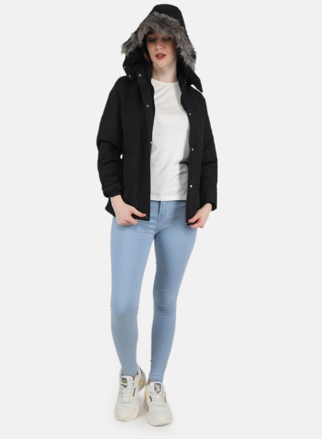 Women Black Solid Jacket