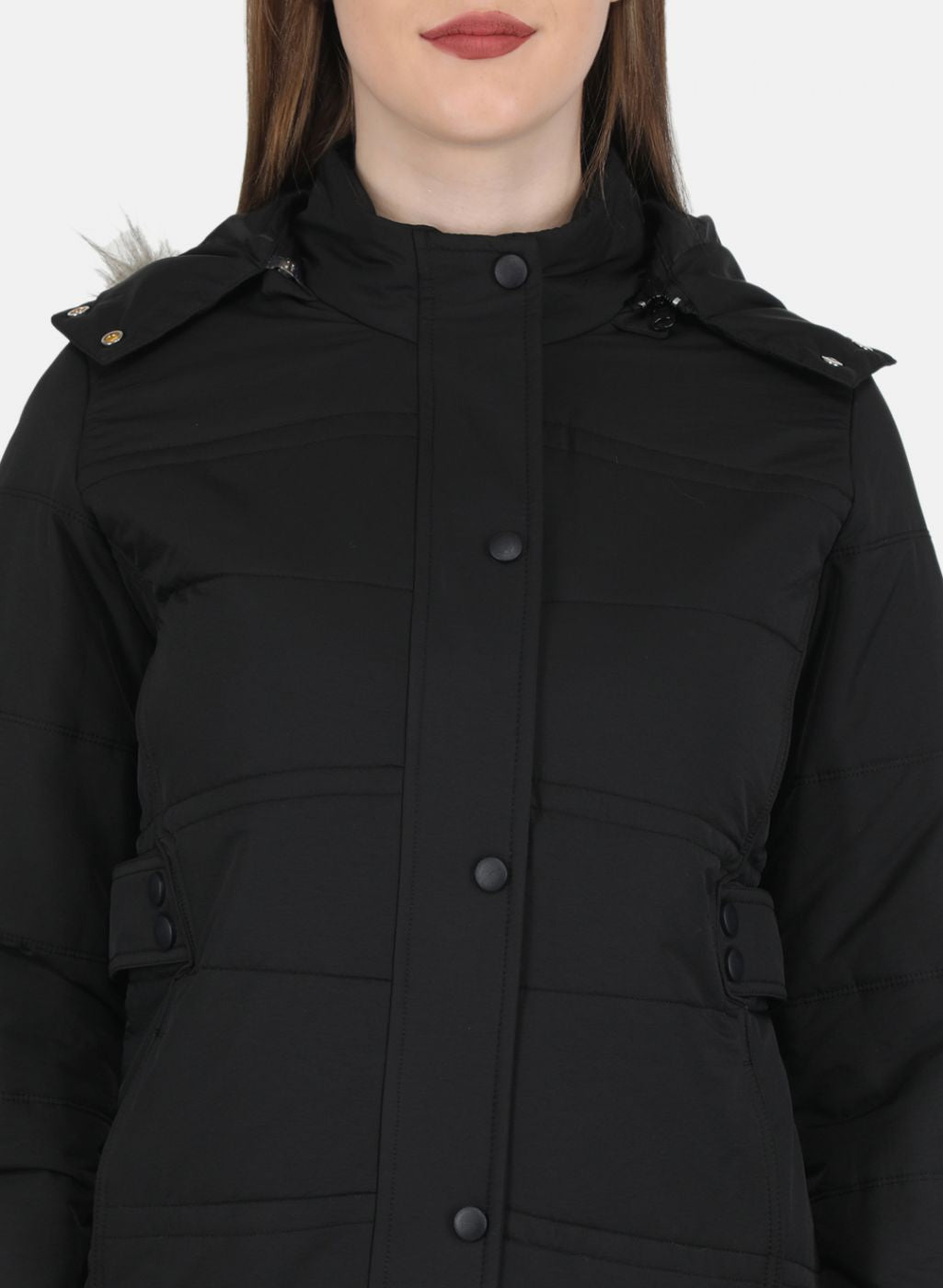 Women Black Solid Jacket
