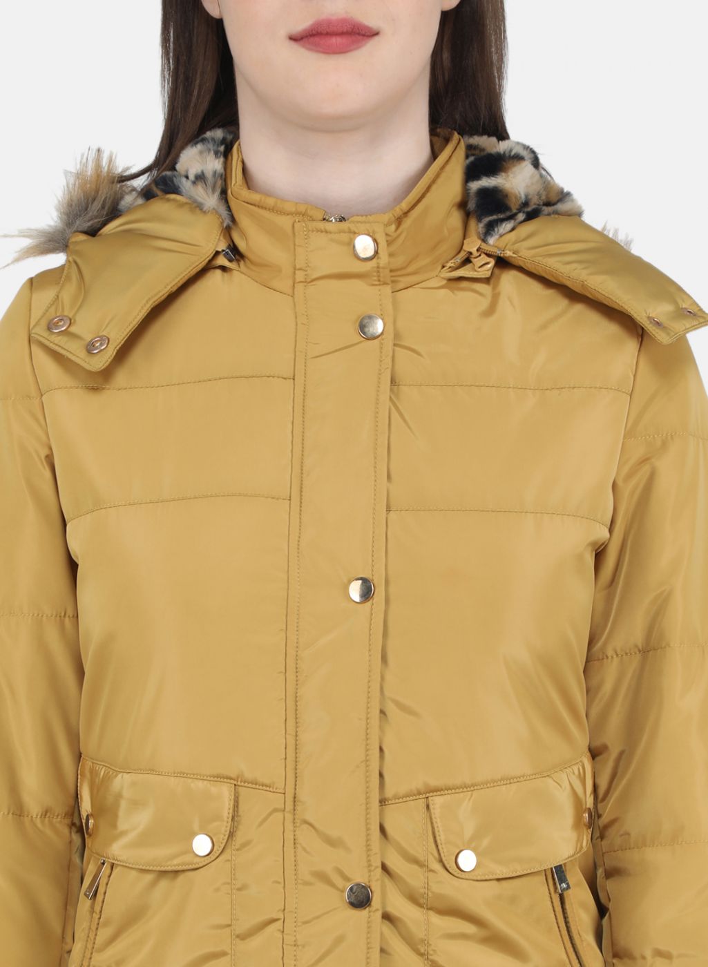 Women Mustard Solid Jacket