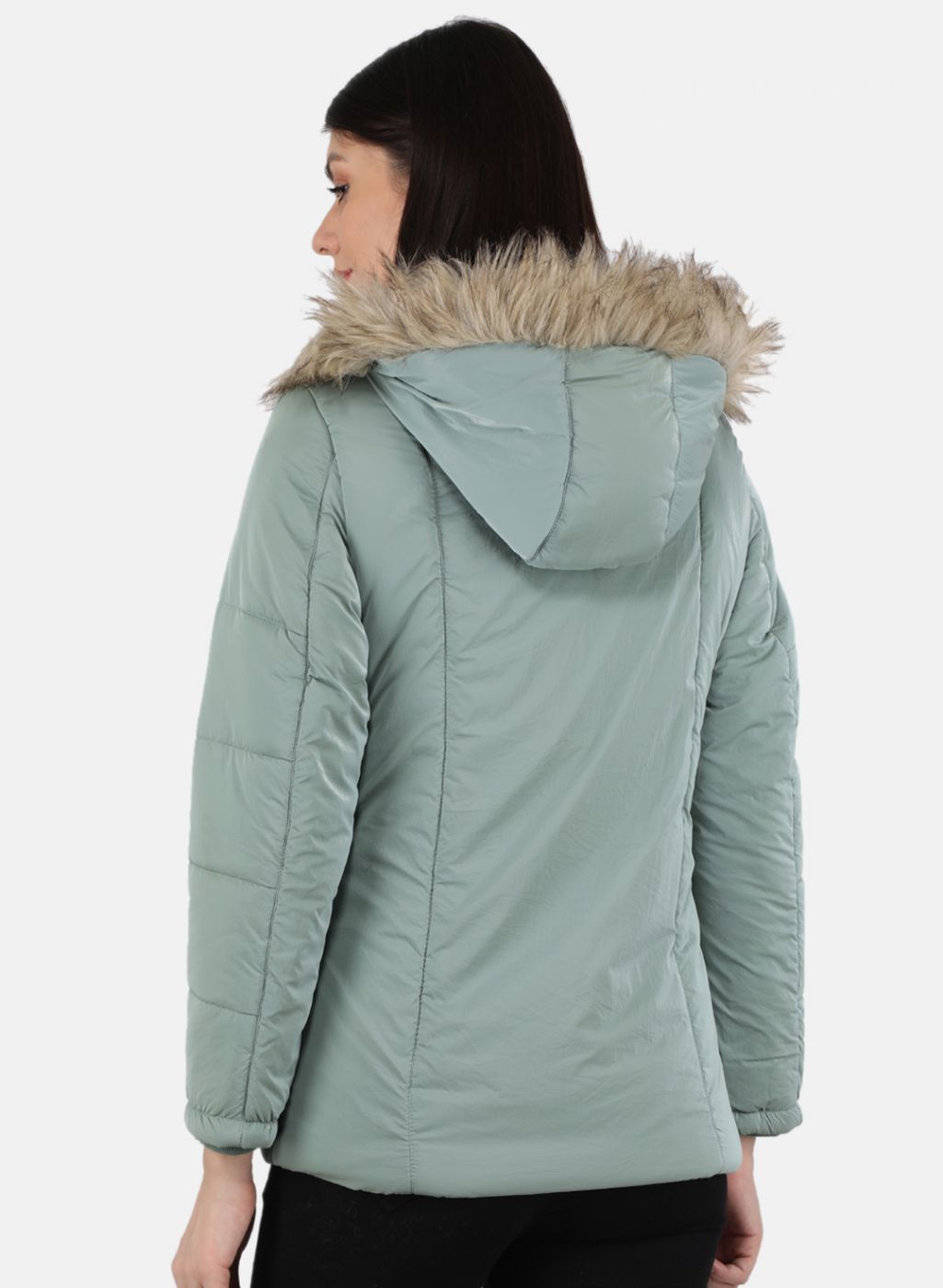 Women Green Printed Jacket