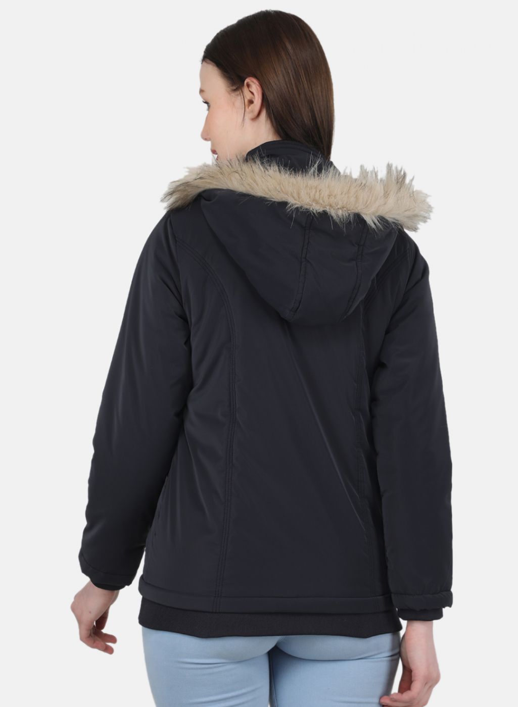 Women NAvy Blue Printed Jacket